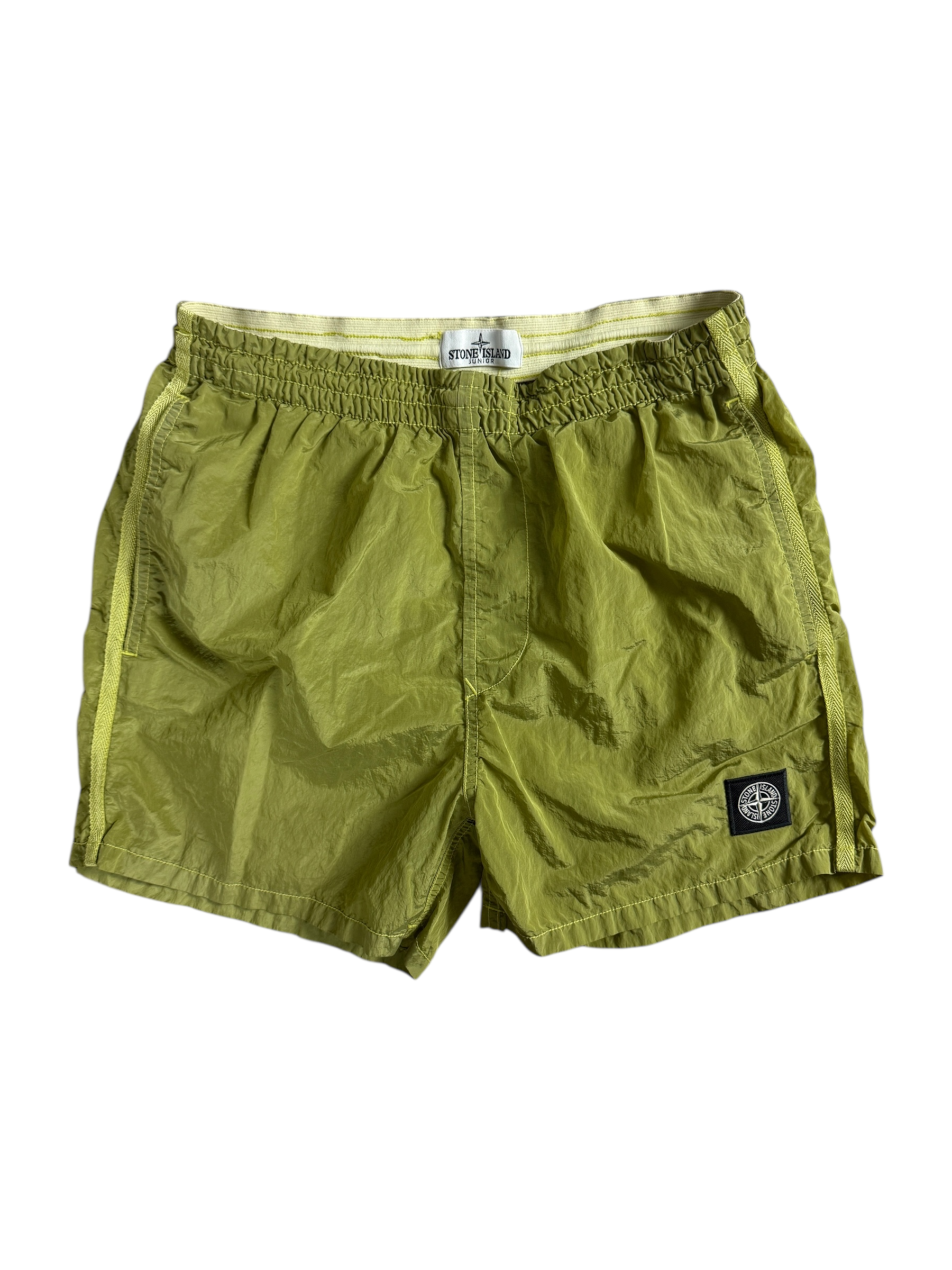 Short Stone Island vert métallisé taille XS - Vue de face