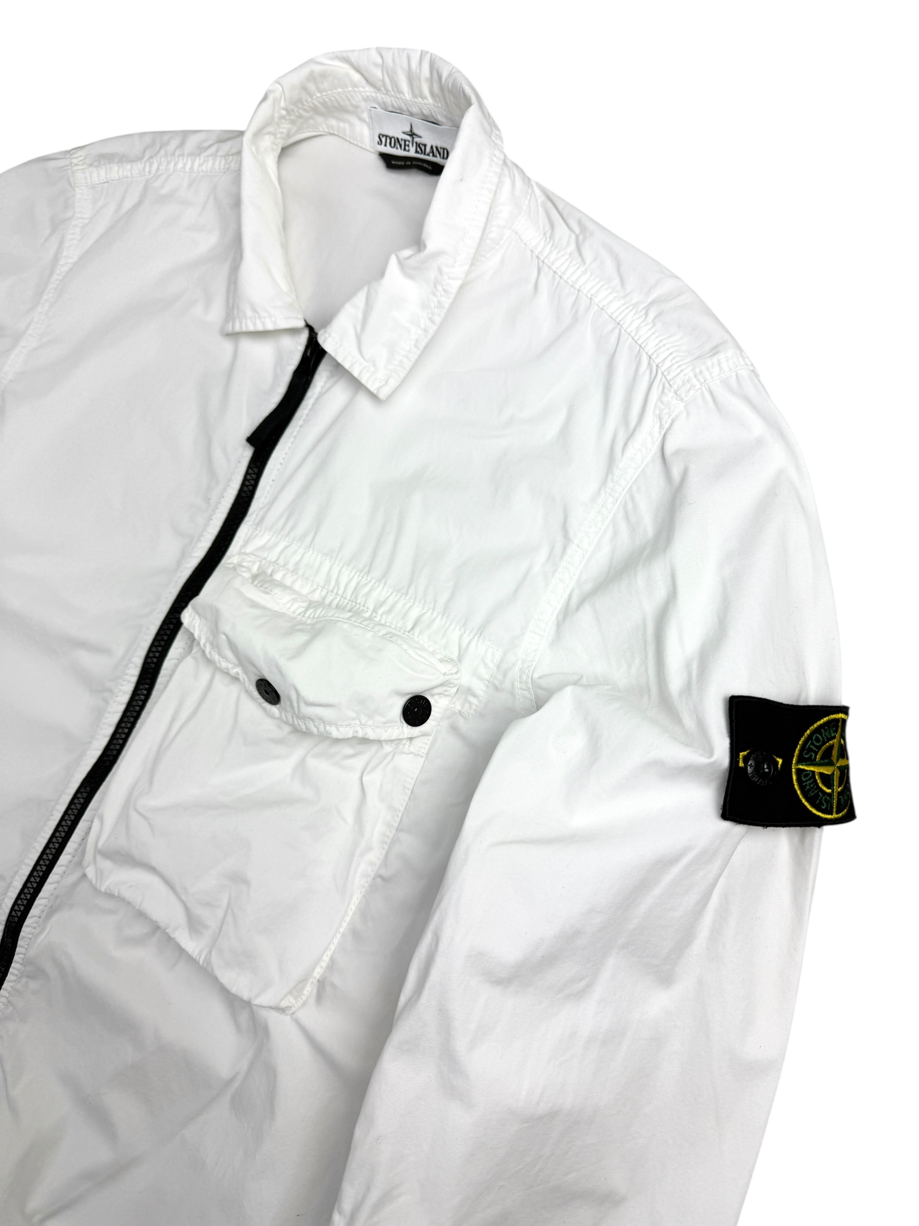 Surchemise Stone Island blanc taille M - Vue de dos