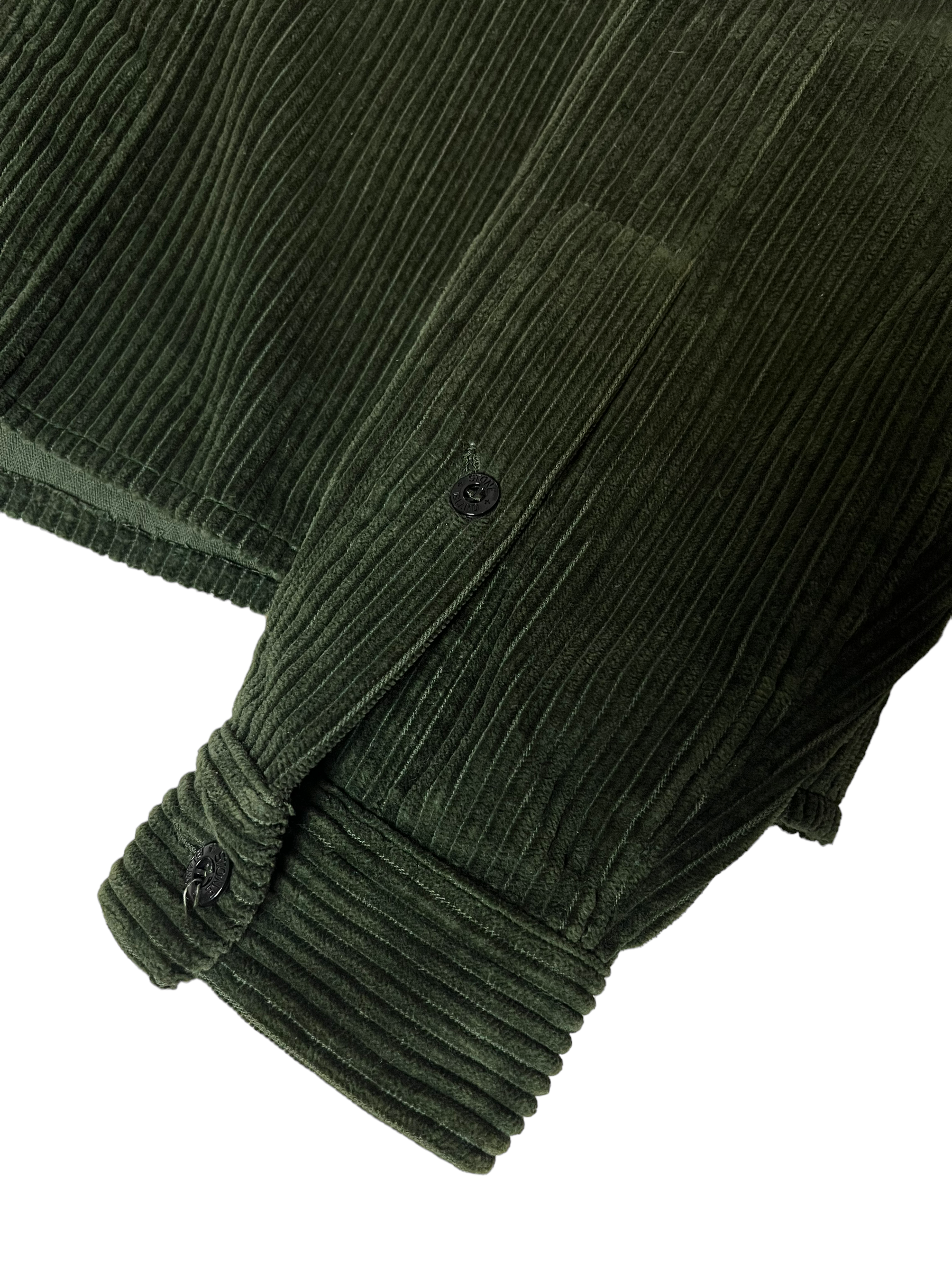 Surchemise Stone Island kaki taille L - Logo et étiquette