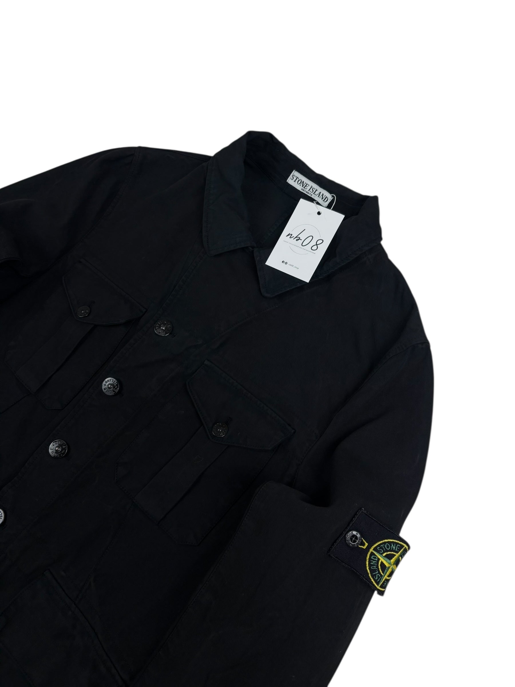 Surchemise Stone Island noir taille L - Vue de dos