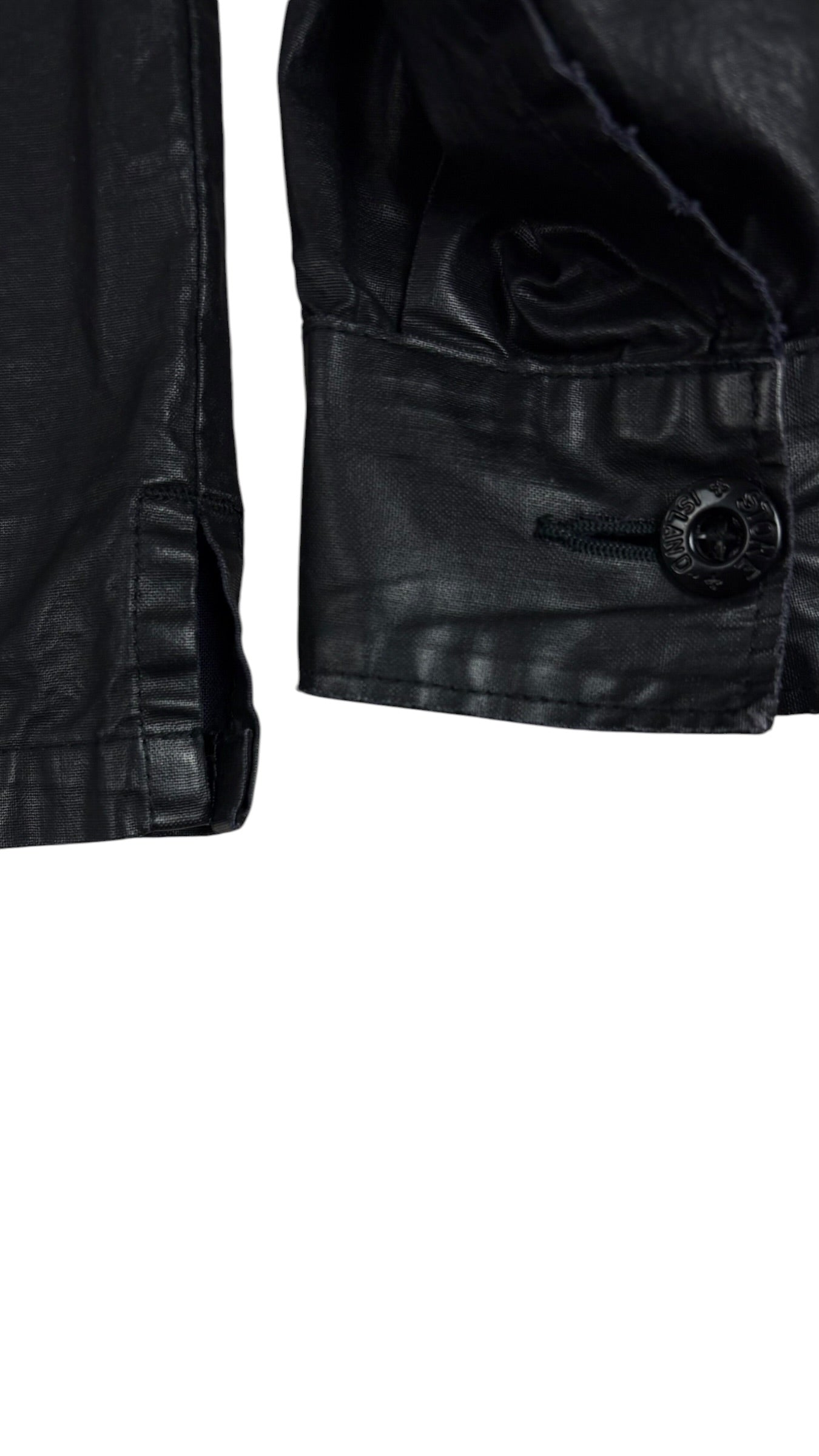 Surchemise Stone Island noir taille XL - Logo et étiquette