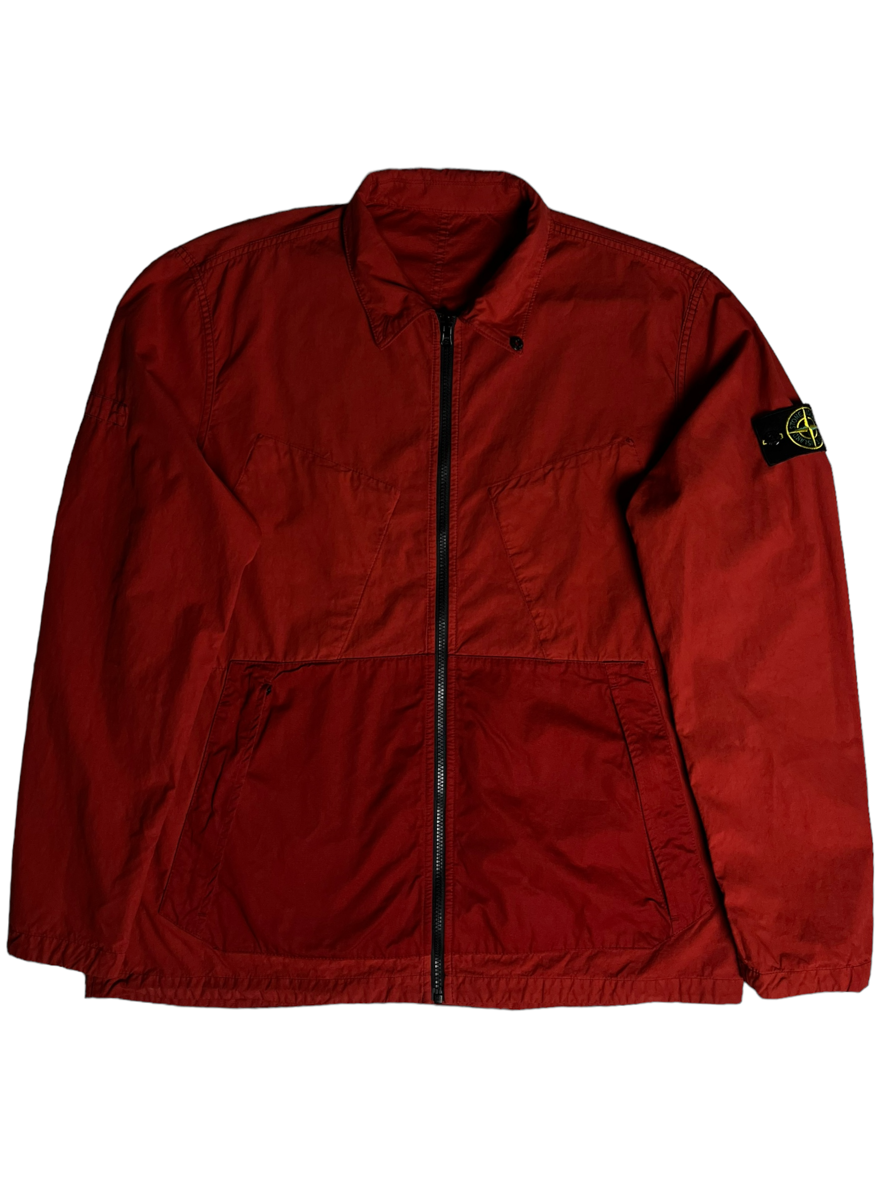 Surchemise Stone Island rouge taille XXL - Vue de dos