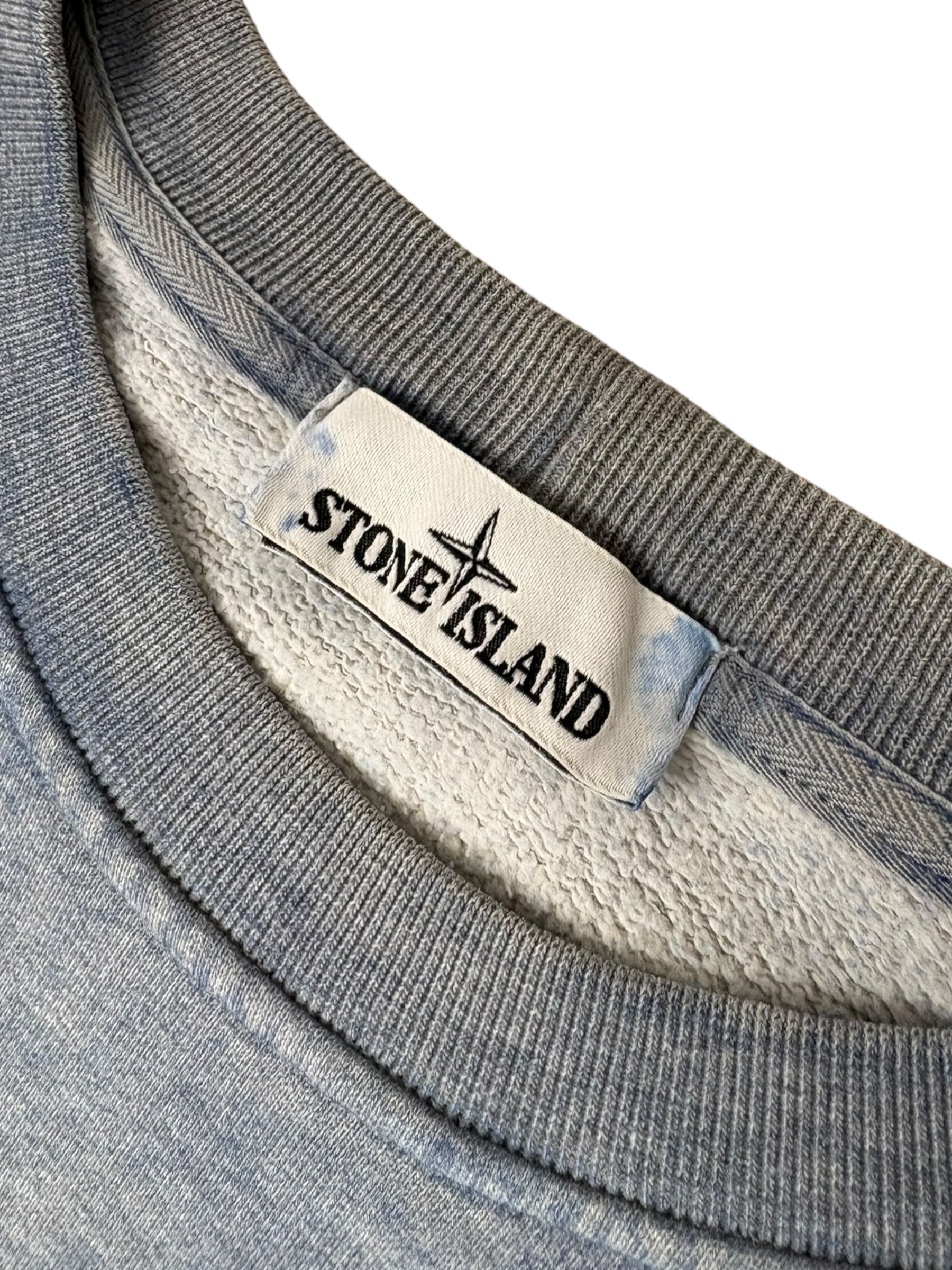 Sweat Stone Island bleu taille L - Détail