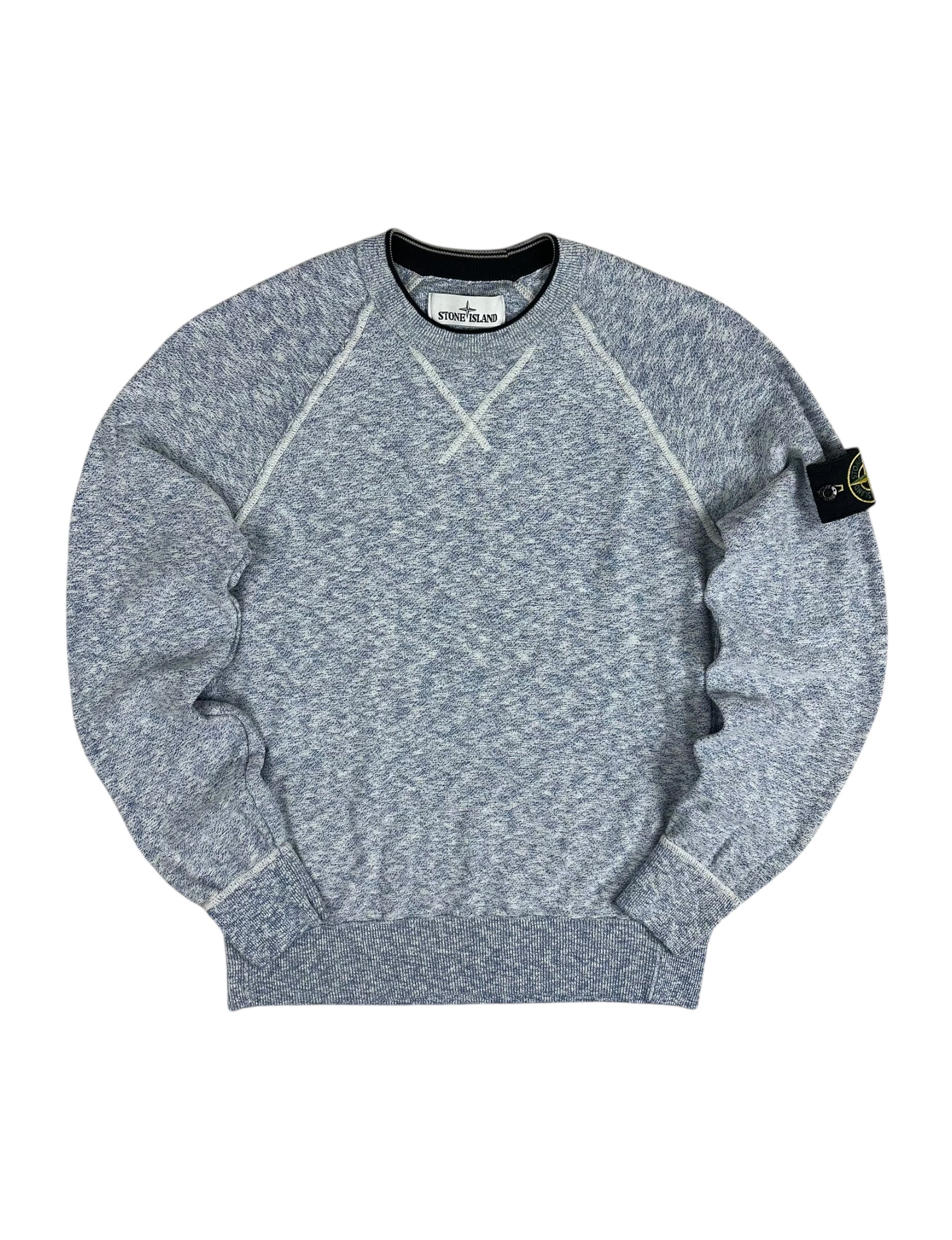 Sweat Stone Island bleu taille S - Vue de face