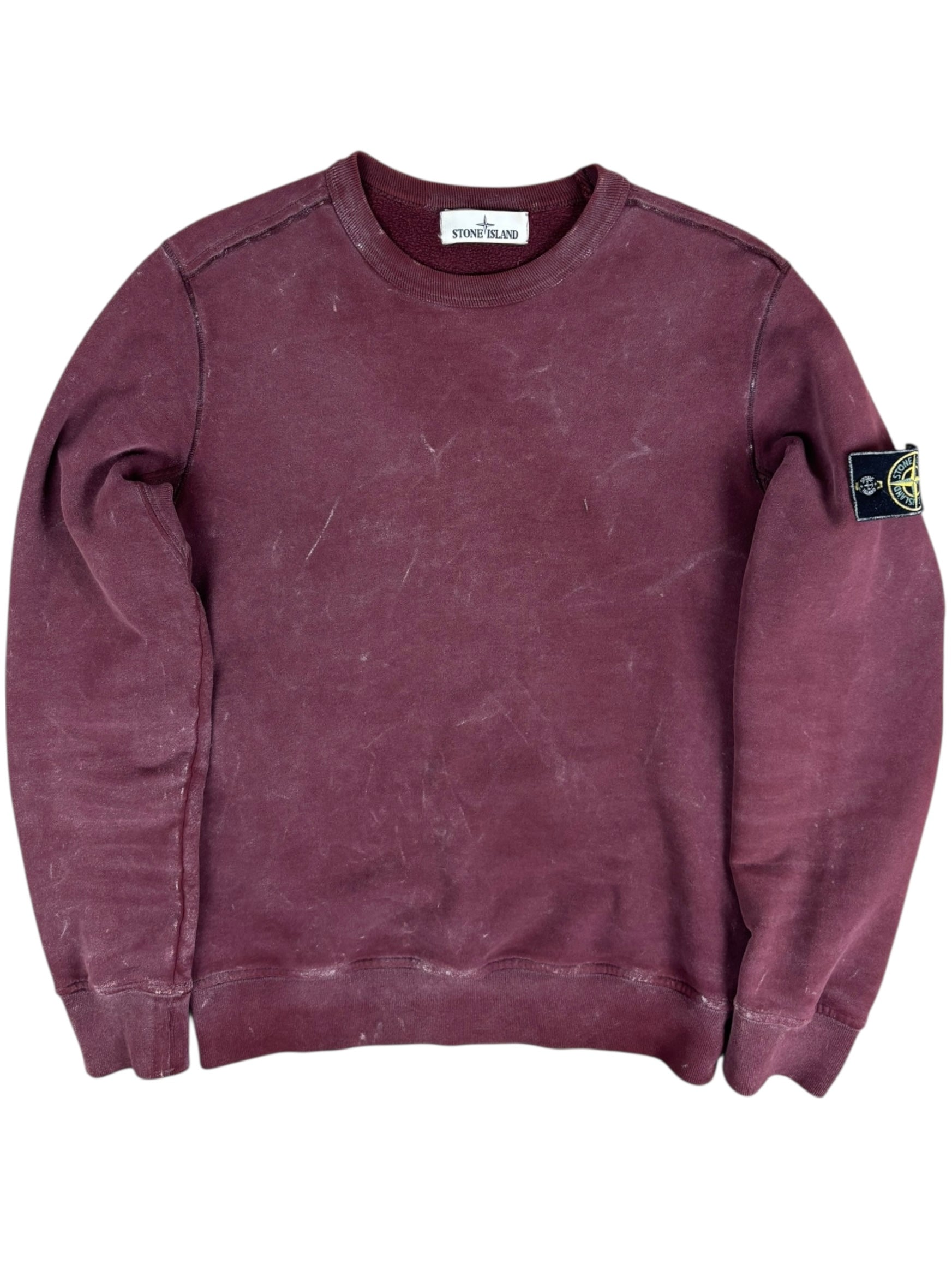 Sweat Stone Island bordeaux taille S - Vue de face