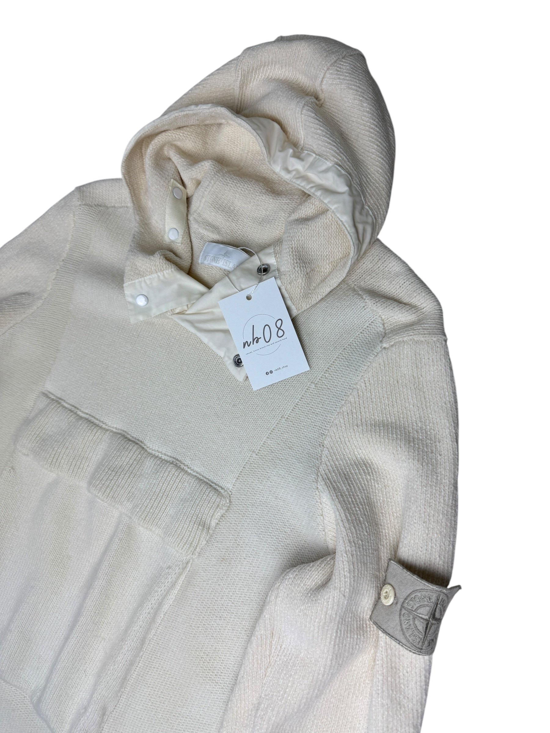 Sweat Stone Island crème taille L - Vue de dos