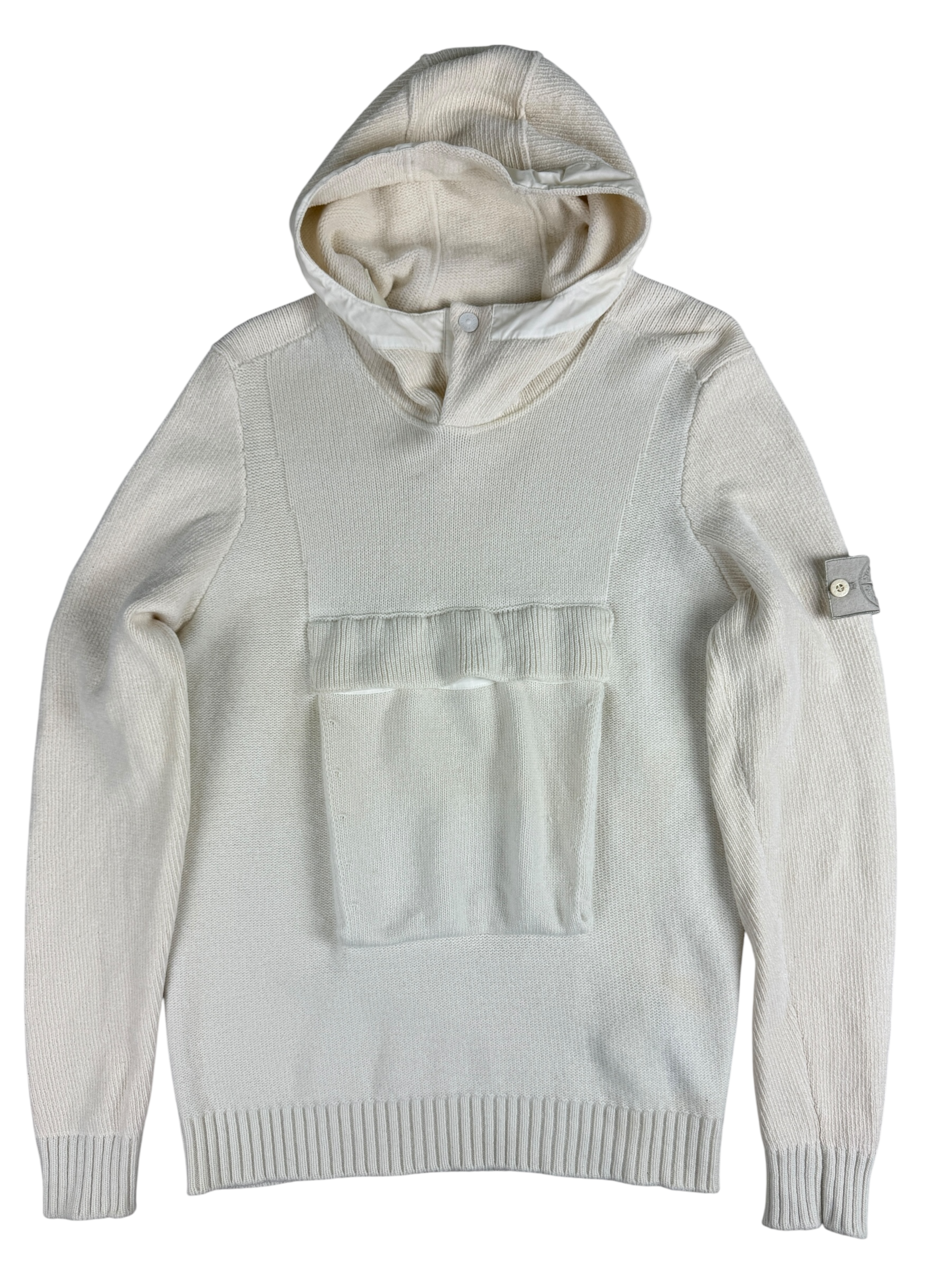 Sweat Stone Island crème taille L - Vue de face