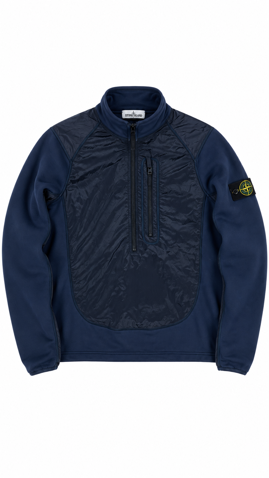 Sweat Demi-Zip Stone Island Junior Nylon Metal marine taille 14 ans, seconde main authentifiée NB08 — vue 1