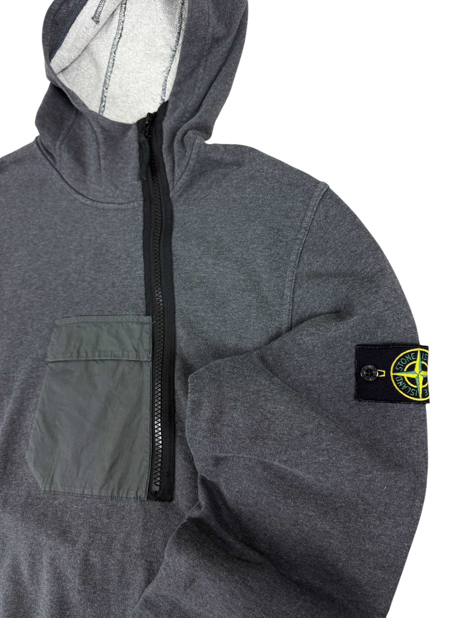 Sweat Stone Island gris taille L - Vue de dos