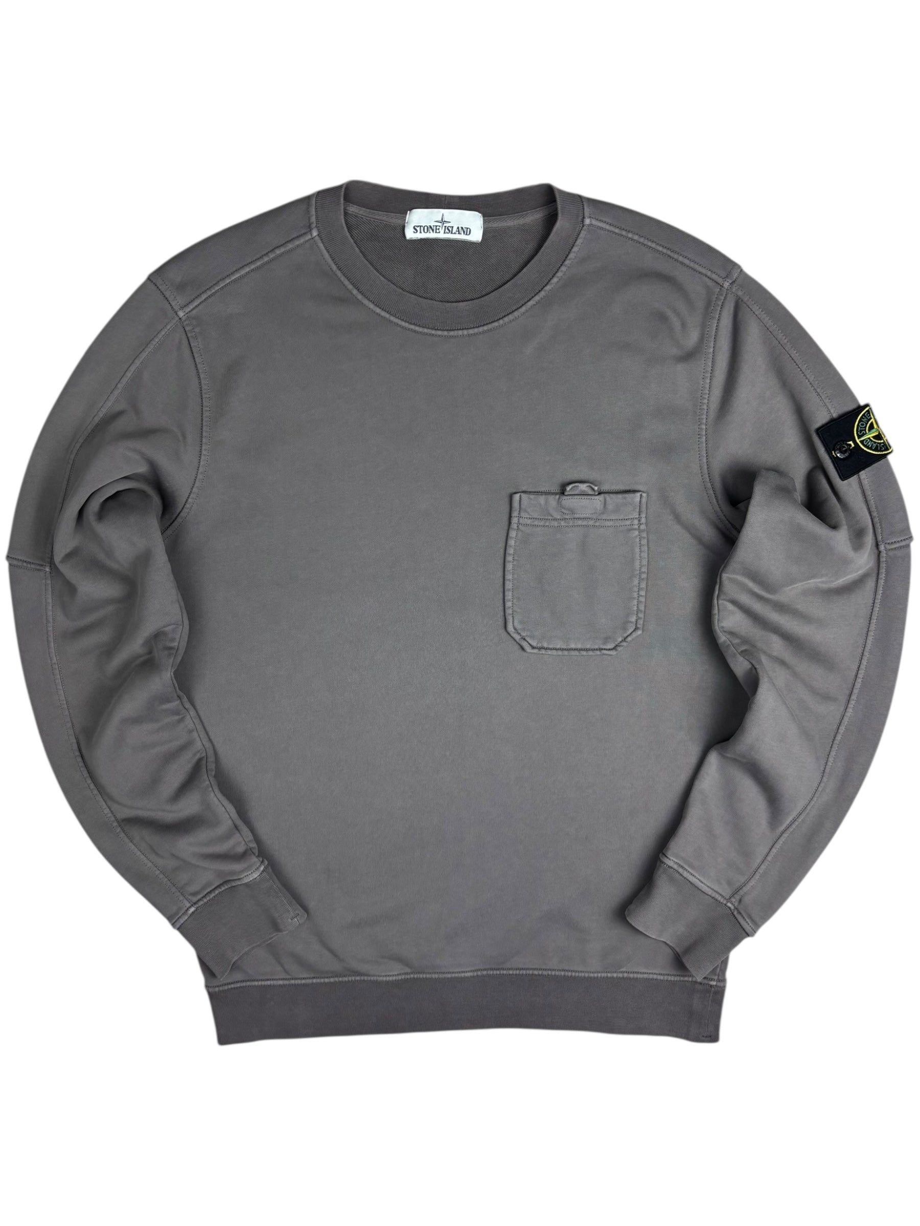 Sweat Stone Island gris taille L - Vue de face