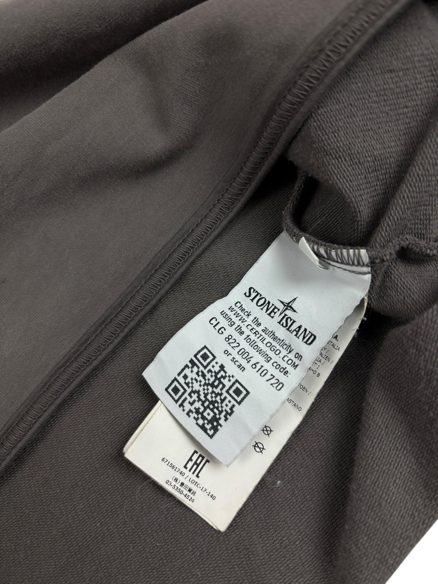 Sweat Stone Island gris taille M - Détail
