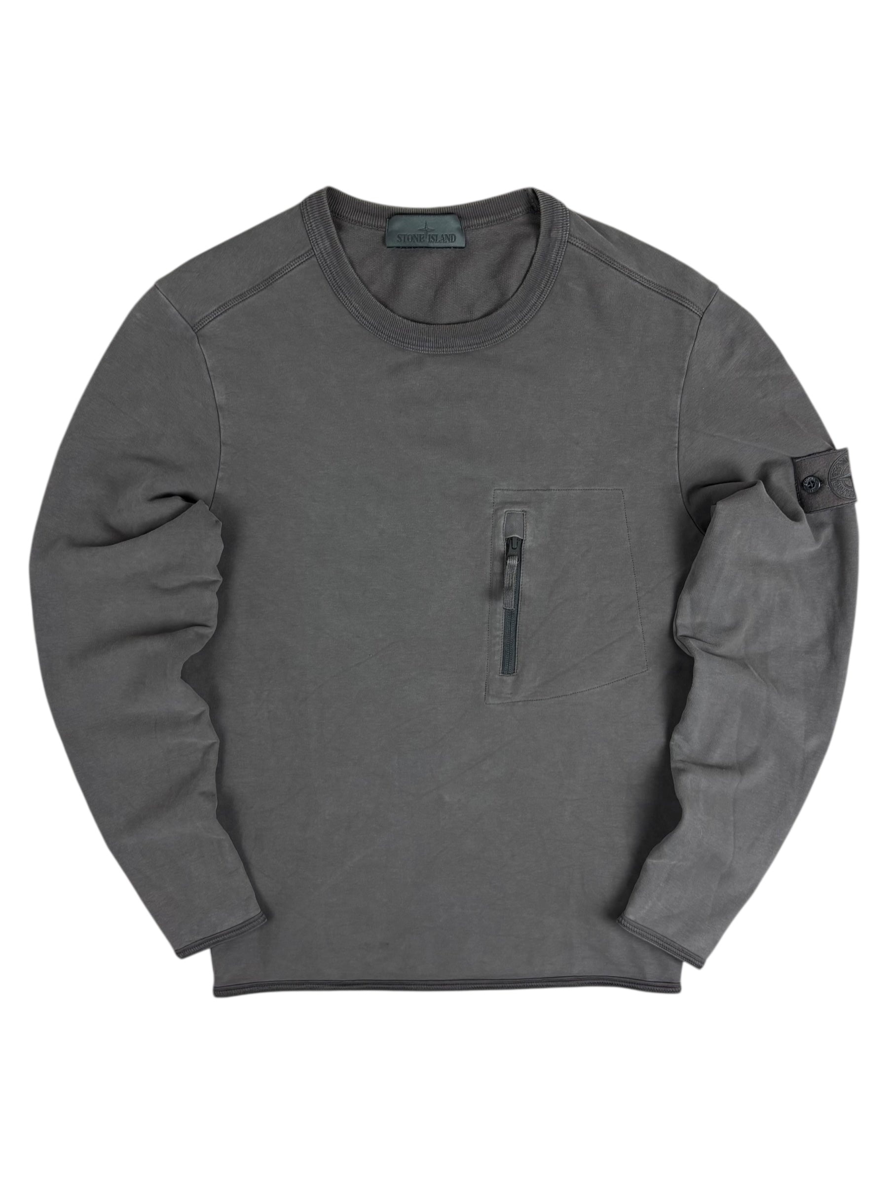 Sweat Stone Island gris taille M - Vue de face
