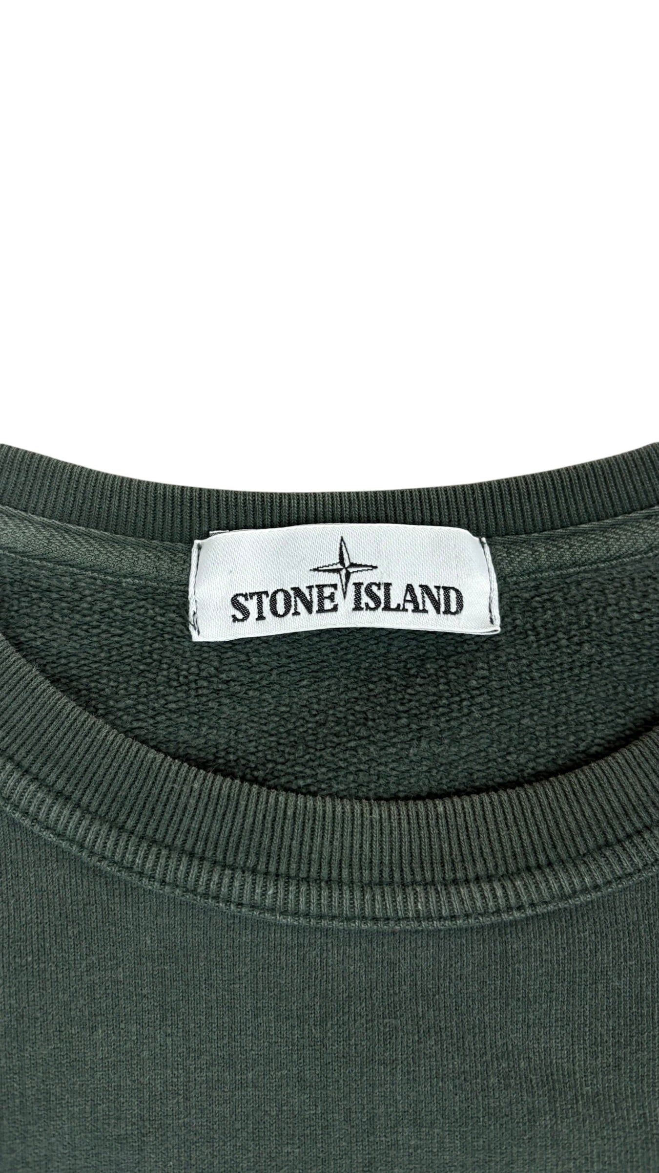 Sweat Stone Island kaki taille L - Détail