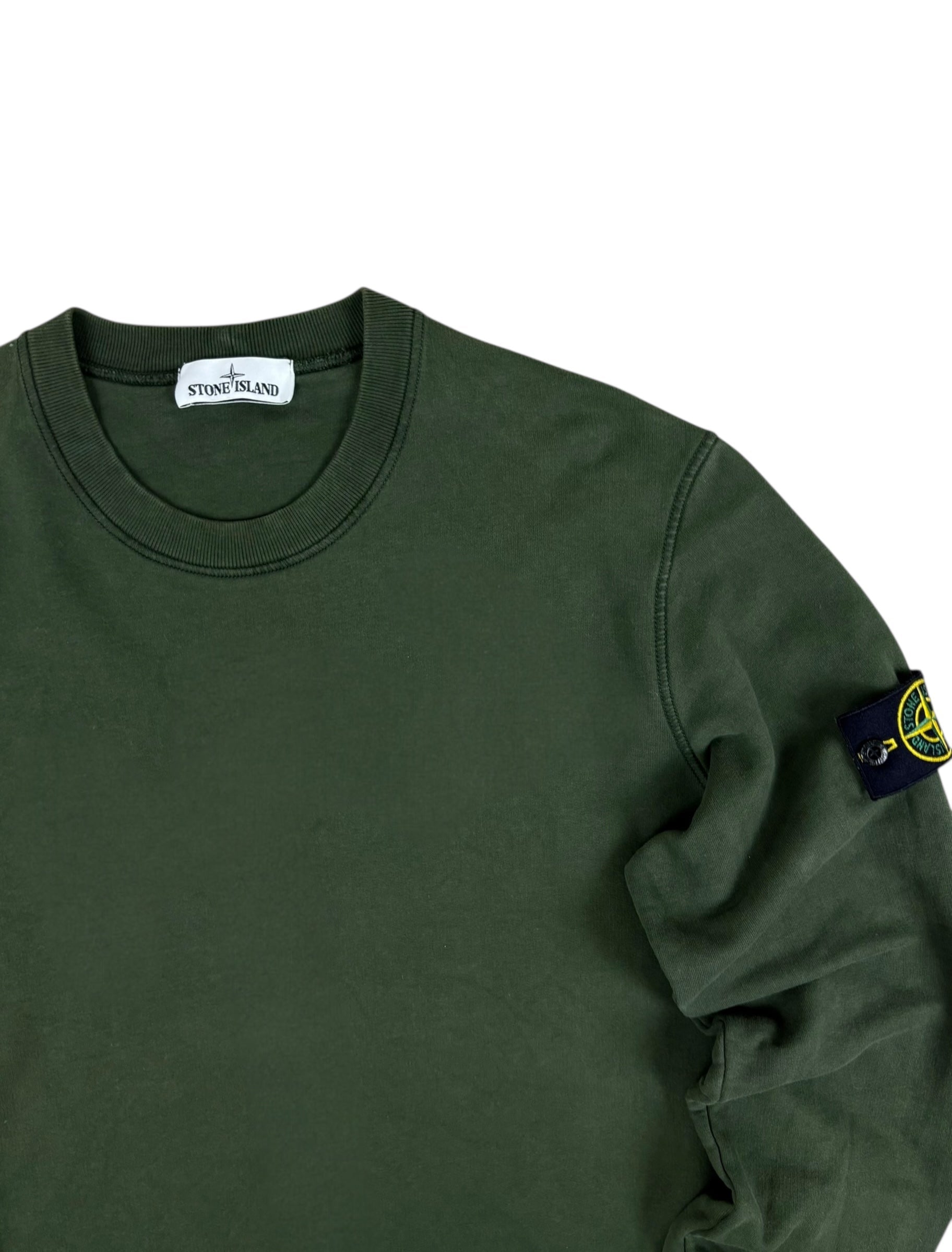 Sweat Stone Island kaki taille L - Vue de dos