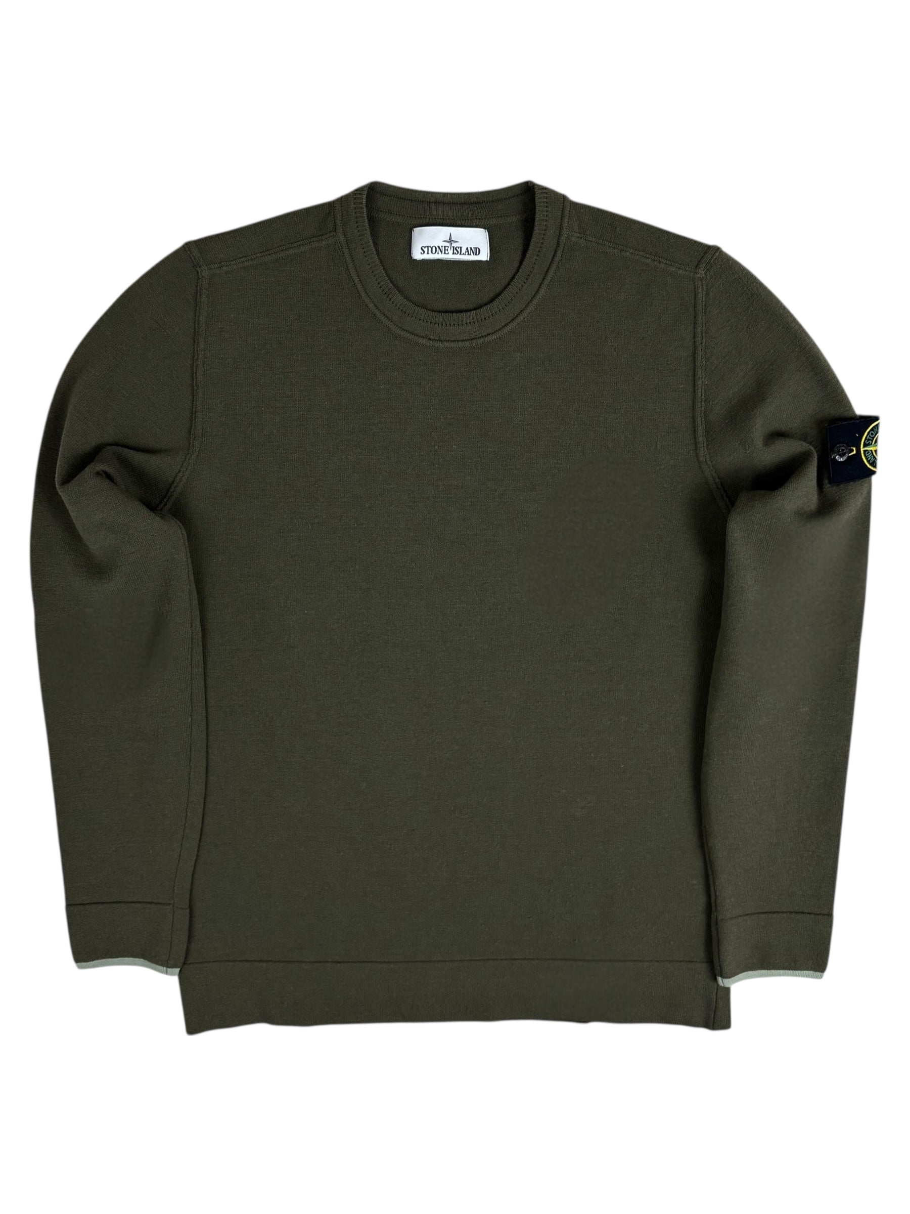 Sweat Stone Island kaki taille L - Vue de face