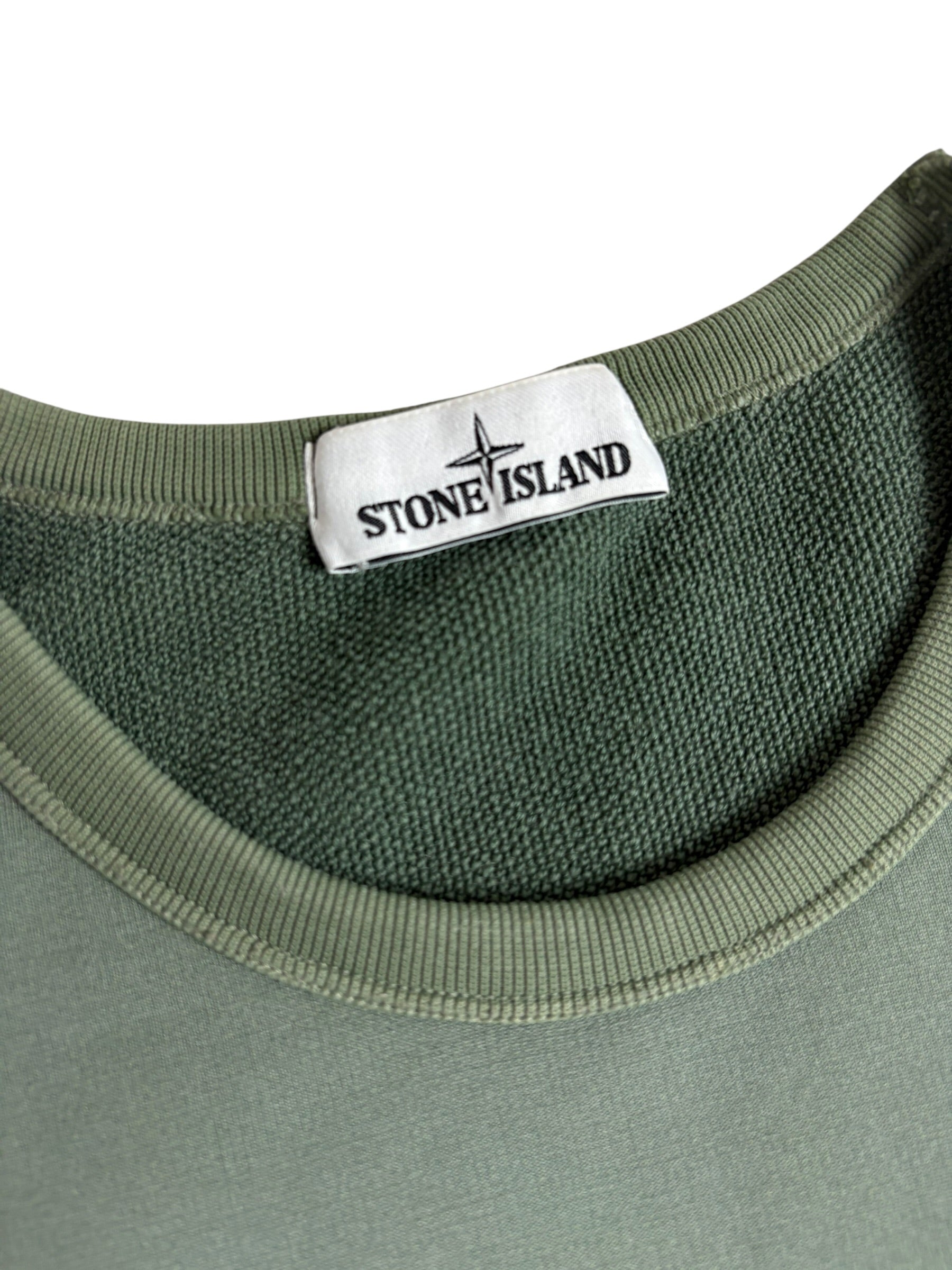Sweat Stone Island kaki taille XL - Détail