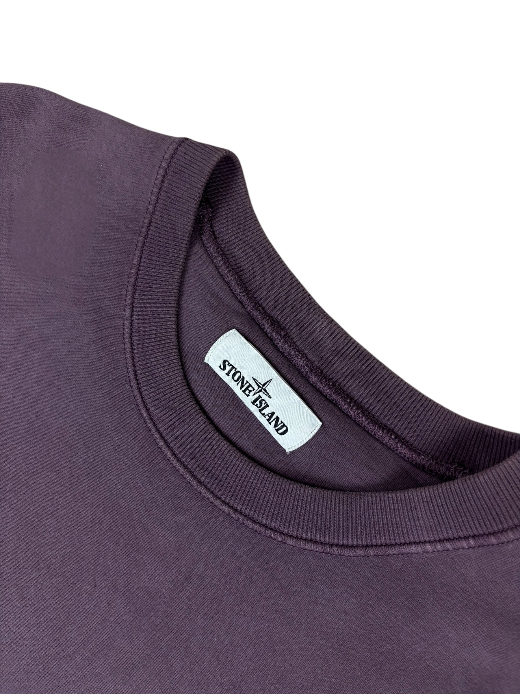 Sweat Stone Island mauve taille M - Détail