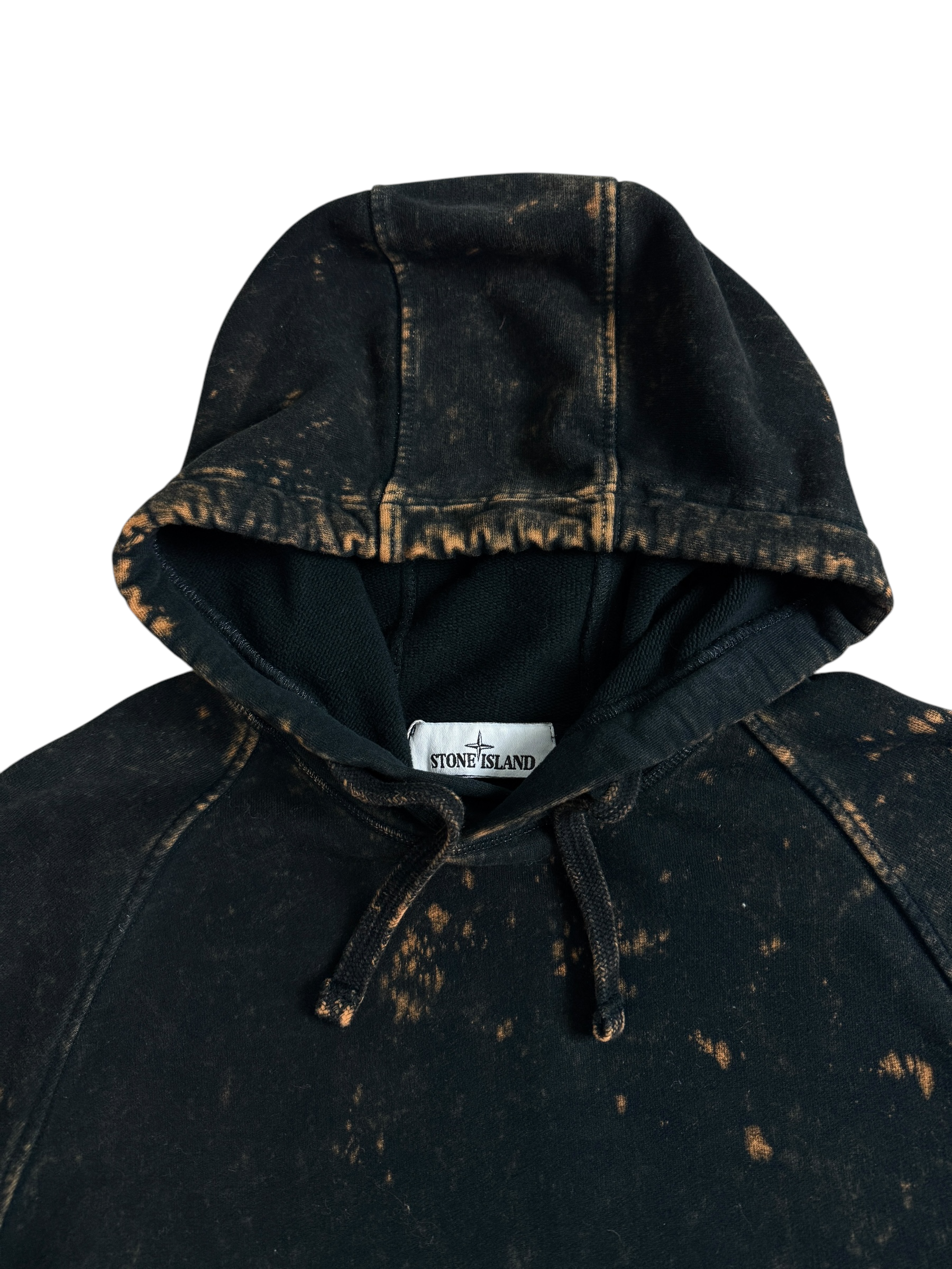Sweat Stone Island noir taille M - Logo et étiquette