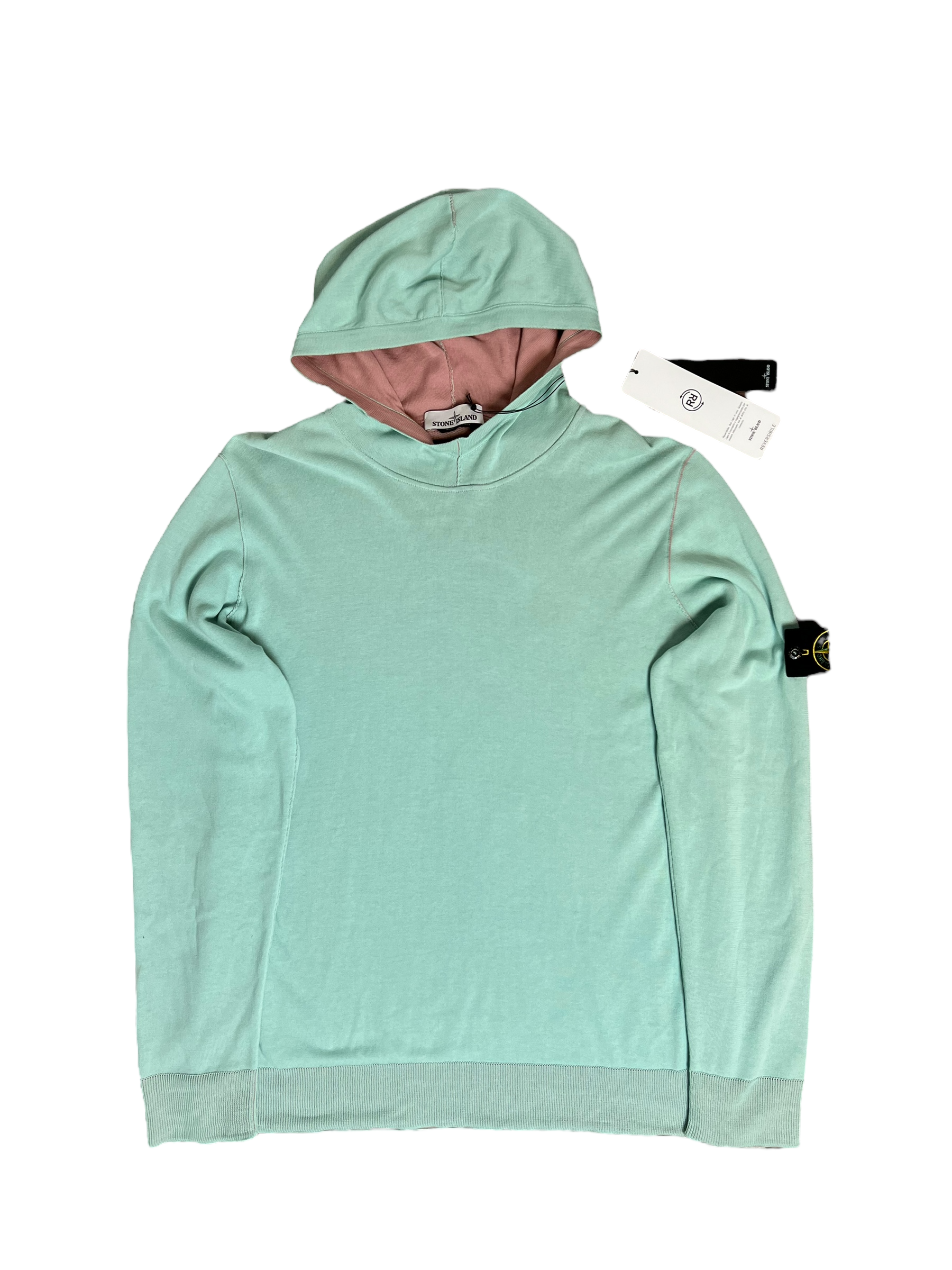 Sweat Stone Island rose-bleu taille XXL - Vue de dos