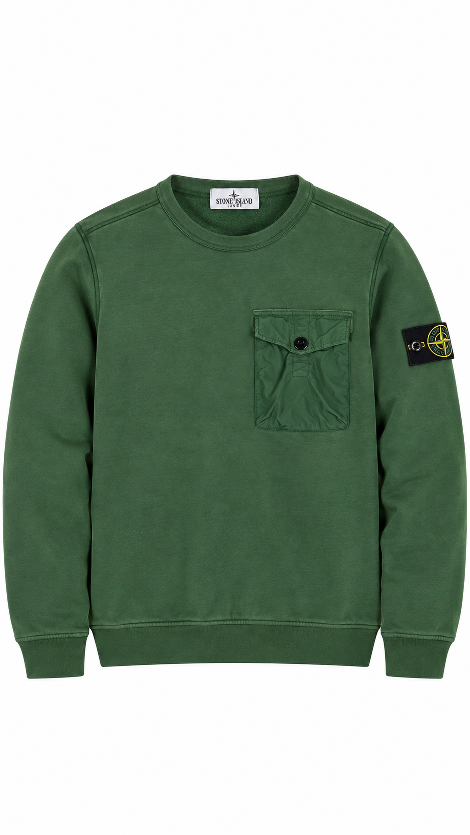 Sweat-shirt Crewneck Stone Island Junior vert taille 12 ans, seconde main authentifiée NB08 — vue 1