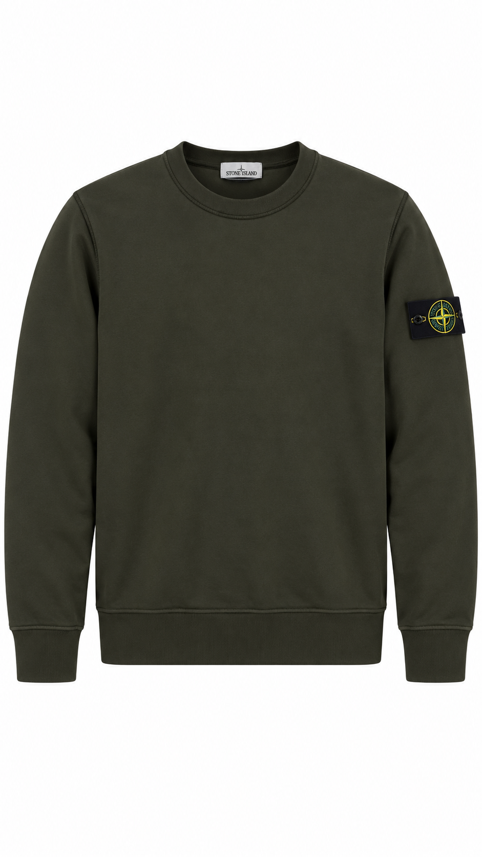Sweat-shirt Crewneck Stone Island Organic Cotton Fleece Coal Grey gris, neuf — vue 1