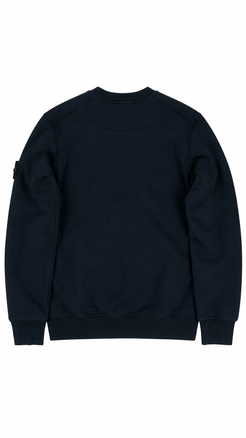 Sweat-shirt Crewneck Stone Island Organic Cotton Fleece marine, vue de dos — vue 2