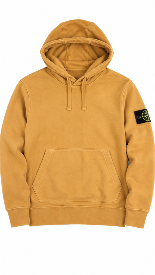 Sweat-shirt Hoodie Stone Island Cotton Fleece - Camel - Taille S