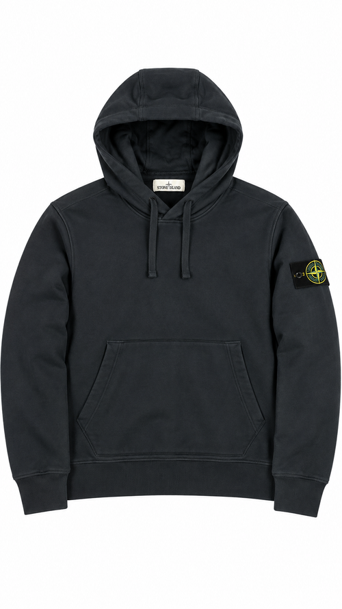 Sweat-shirt Hoodie Stone Island Cotton Fleece - Gris - Taille L