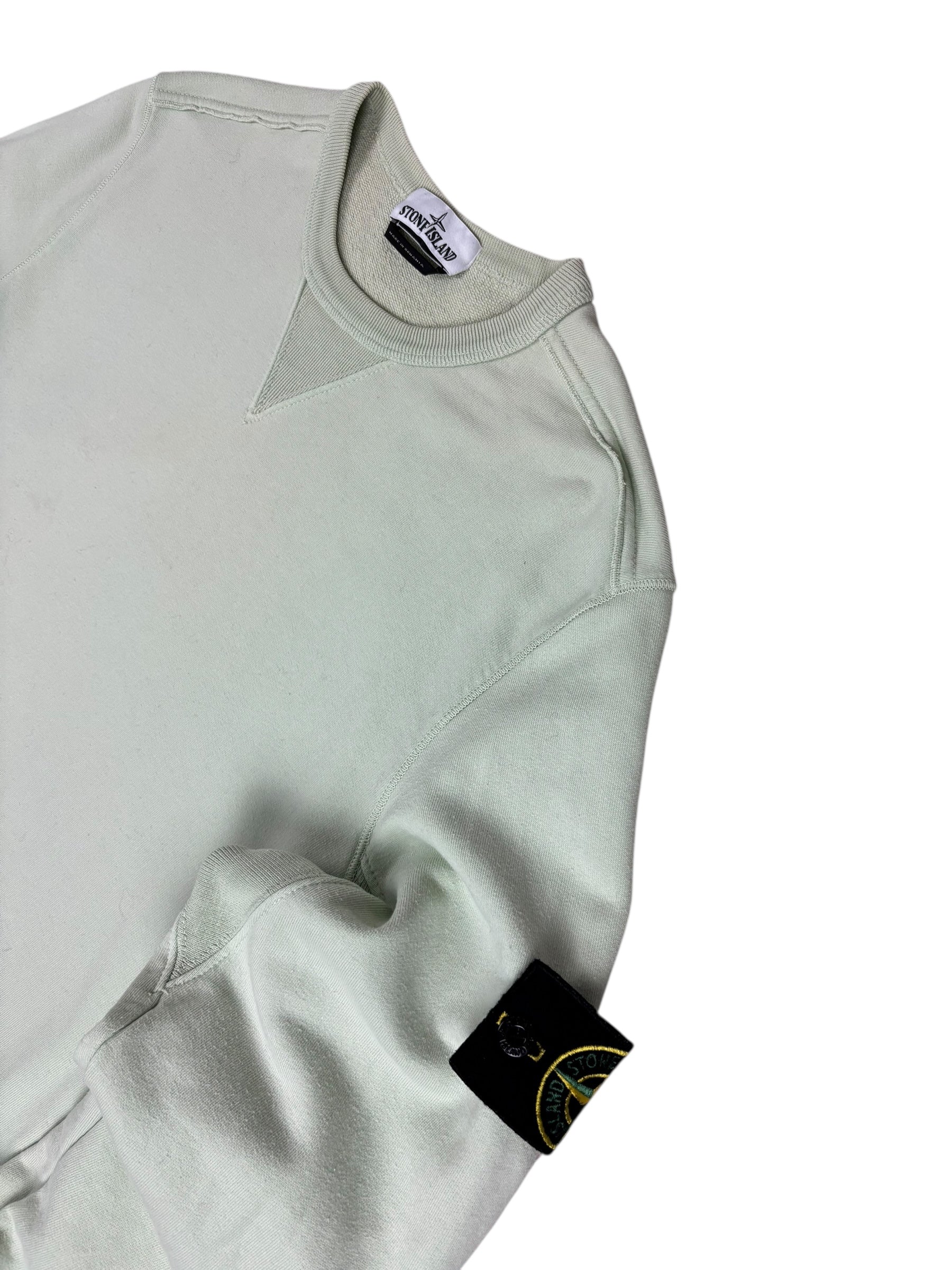 Sweat Stone Island vert pastel taille M - Vue de dos