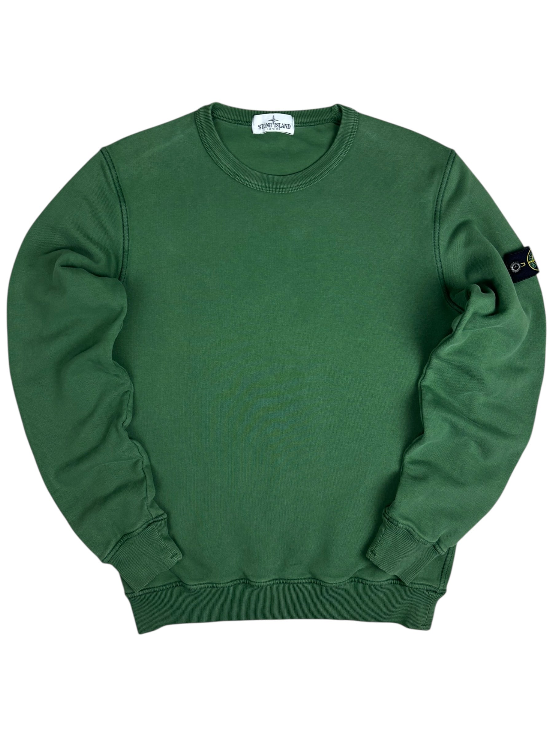 Sweat Stone Island vert taille 12 ans - Vue de face
