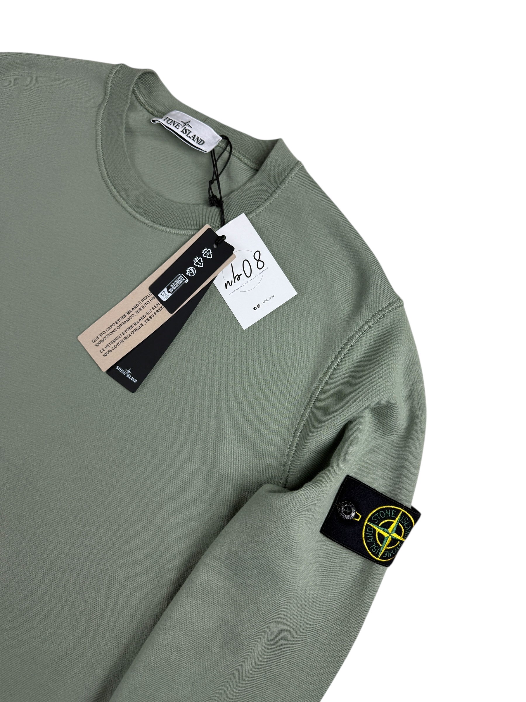 Sweat Stone Island vert taille L - Vue de dos