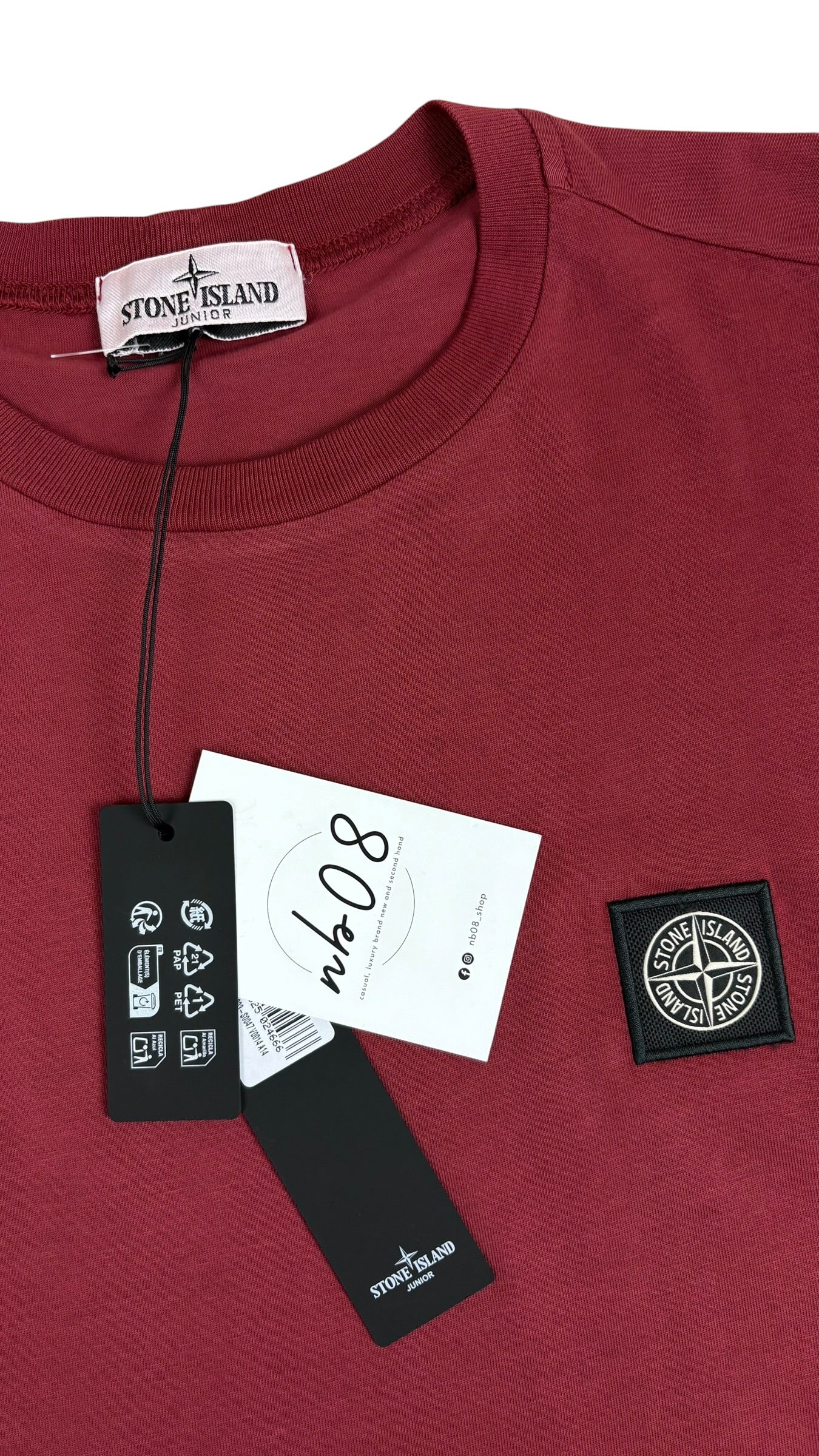 Tee-shirt Stone Island bordeaux taille 14 ans - vue 2/3