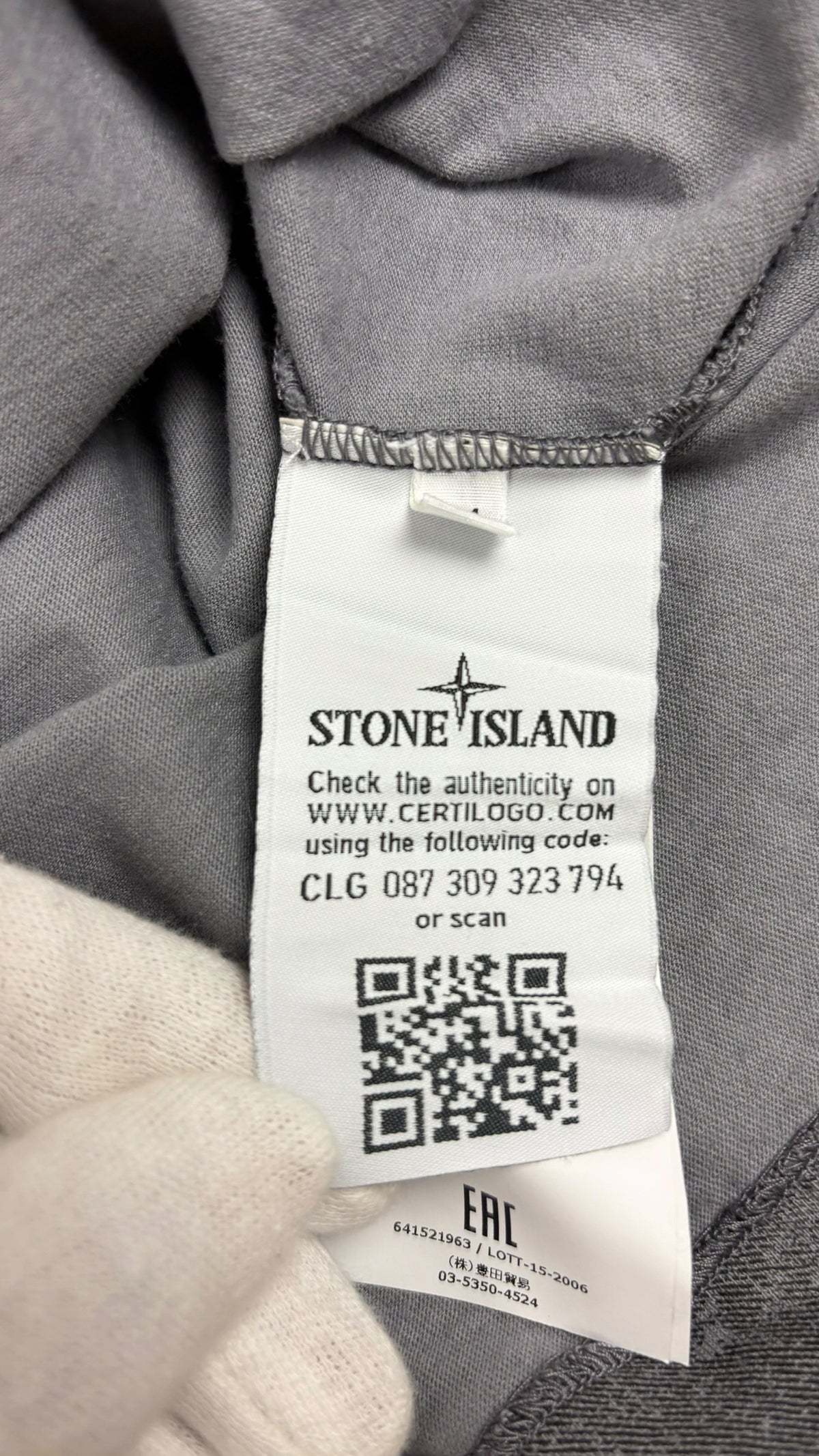 Tee-shirt Stone Island gris taille M - vue 4/4