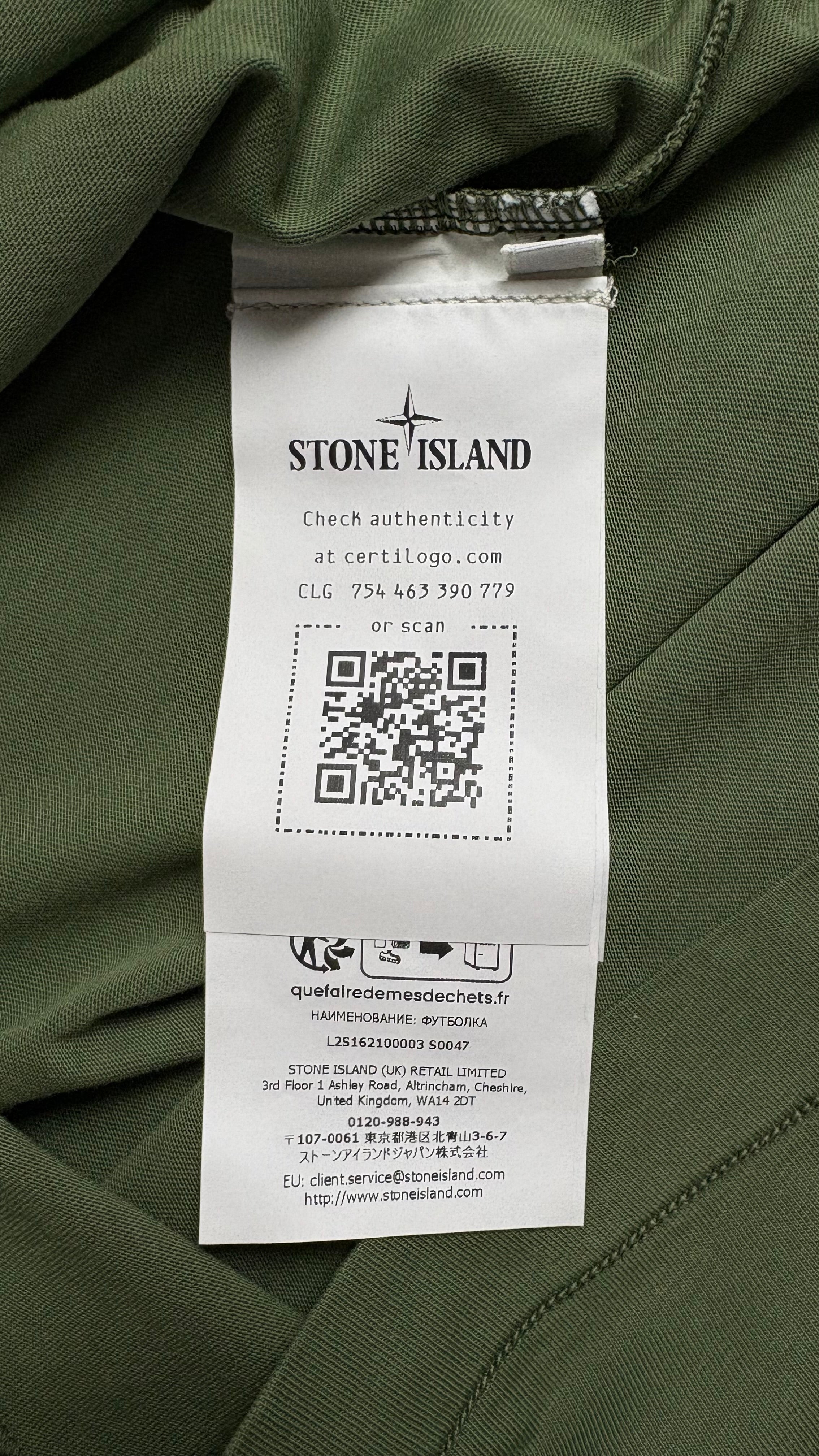 Tee-shirt Stone Island kaki taille 14 ans - vue 3/3