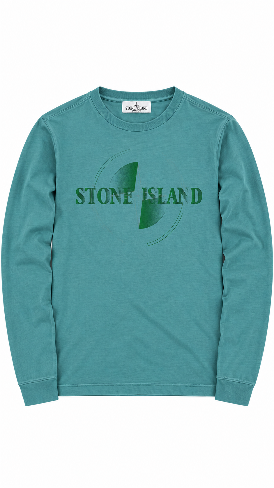 Tee-shirt Manches Longues Stone Island Junior turquoise taille 14 ans, seconde main authentifiée NB08 — vue 1