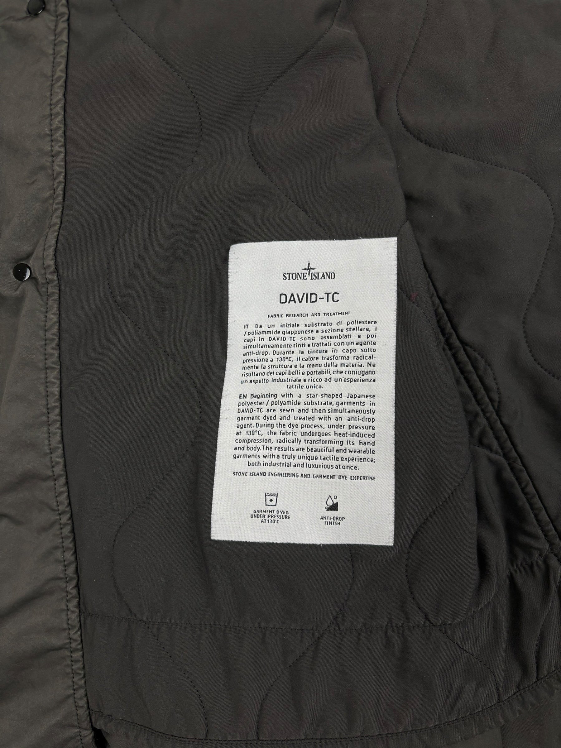 Trench Coat Stone Island gris taille M - Détail