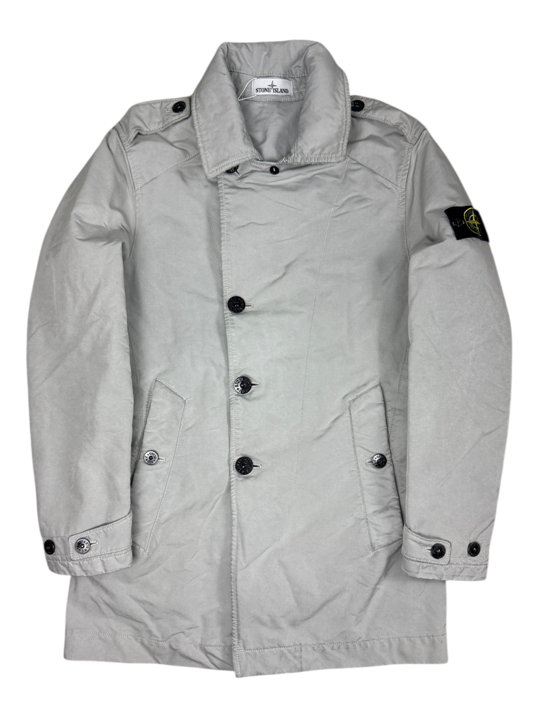Trench Coat Stone Island gris taille S - Vue de face