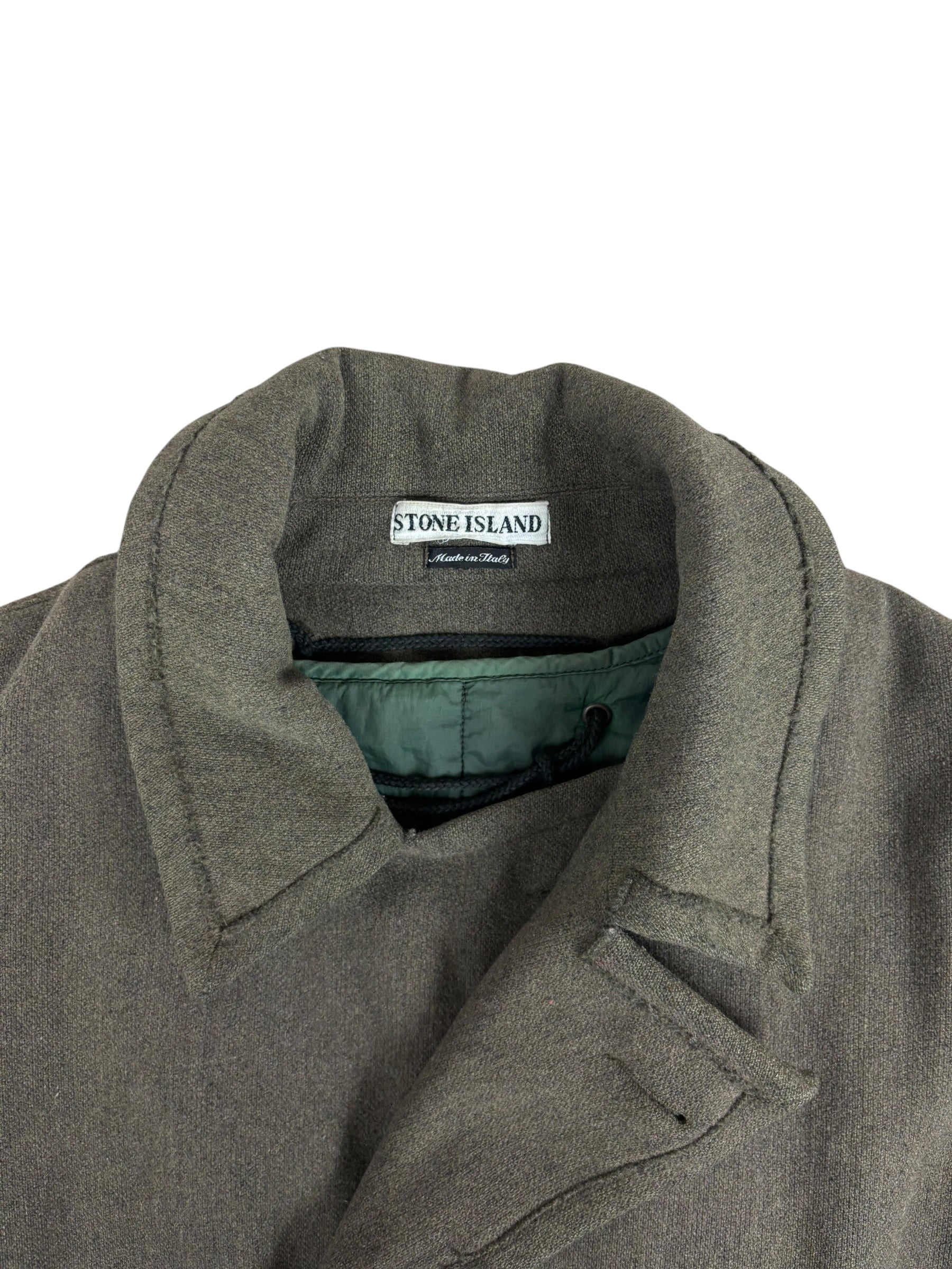 Trench Coat Stone Island kaki taille L - Détail