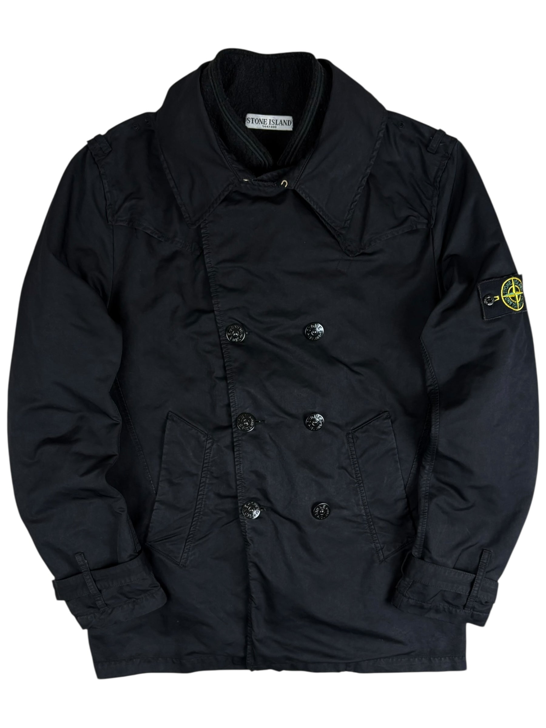 Trench Coat Stone Island noir taille L - Vue de face