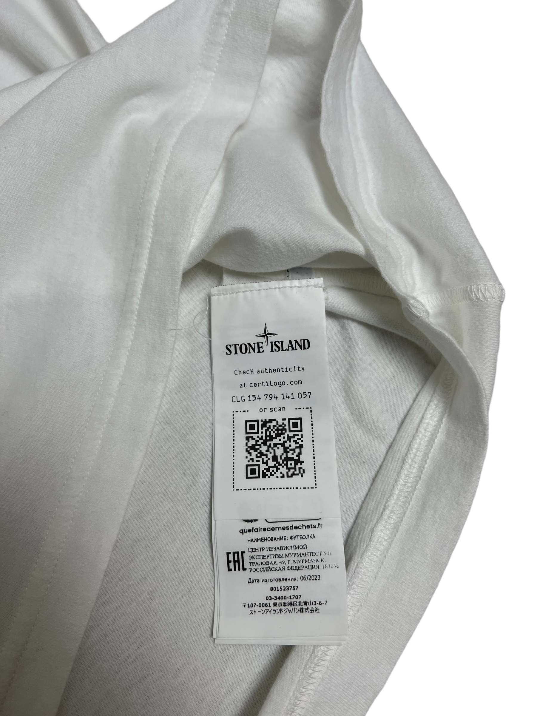 Veste Stone Island blanc taille M - Vue 7