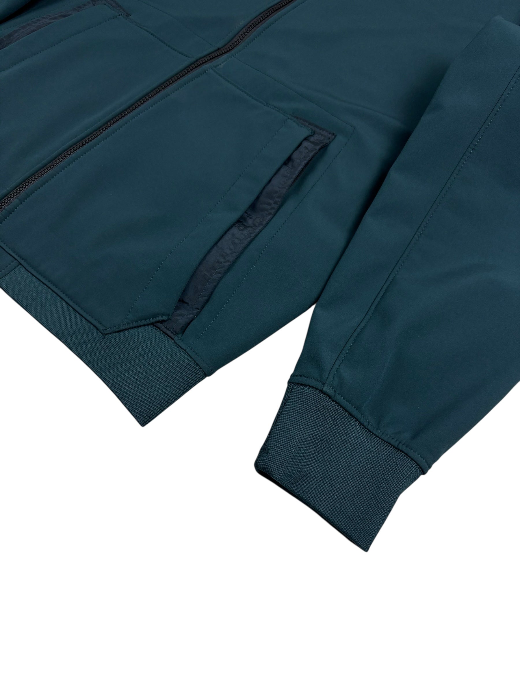 Veste Stone Island bleu pétrole taille L - Détail