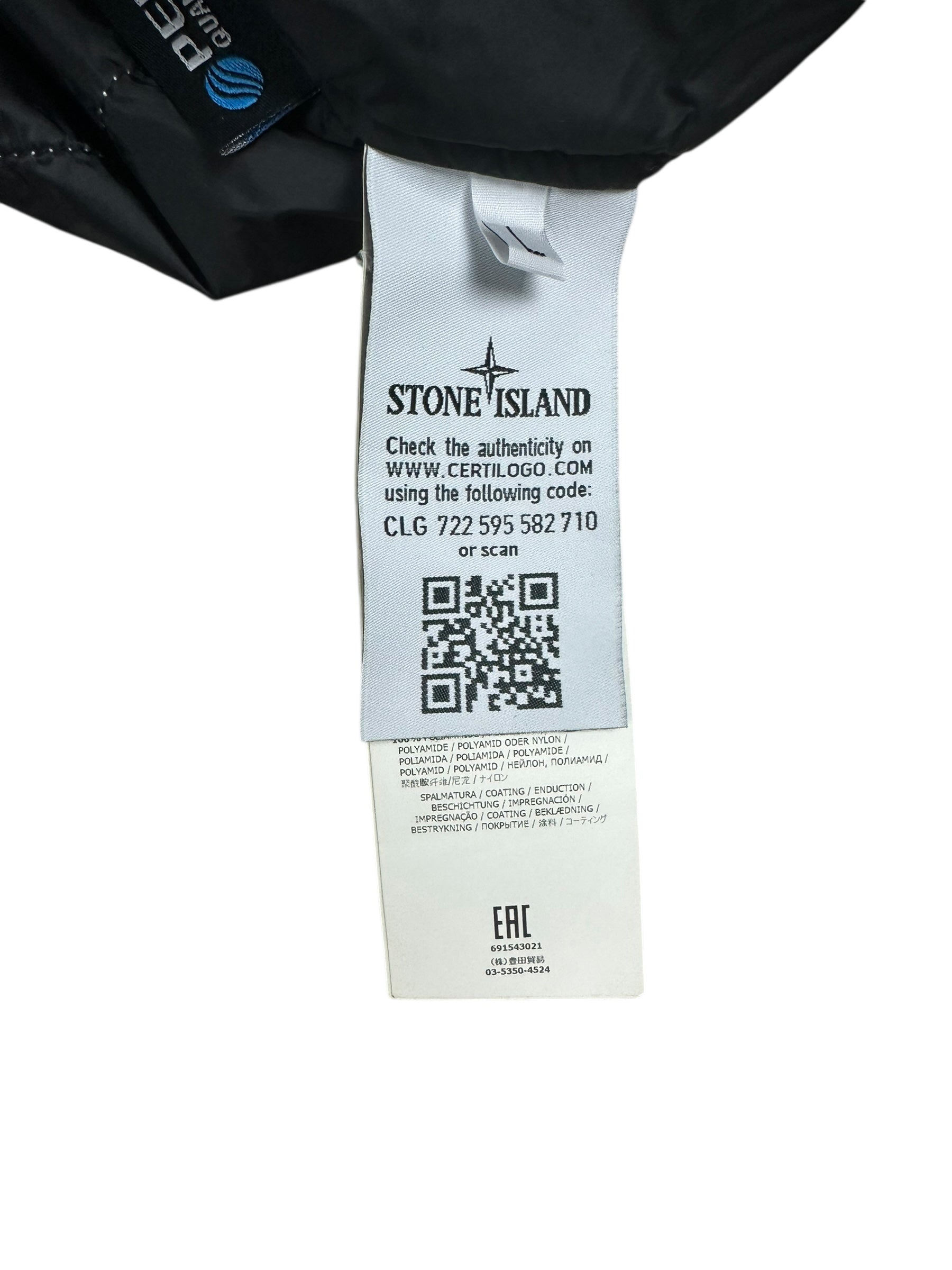 Veste Stone Island gris métallisé taille L - Détail