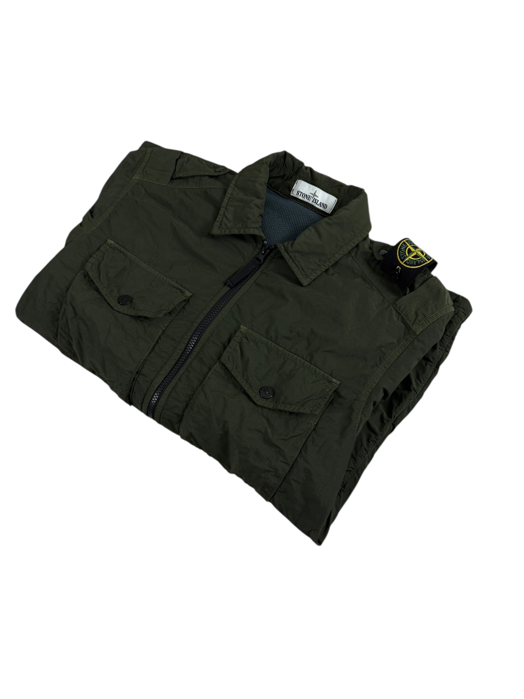 Veste Stone Island kaki taille M - Détail