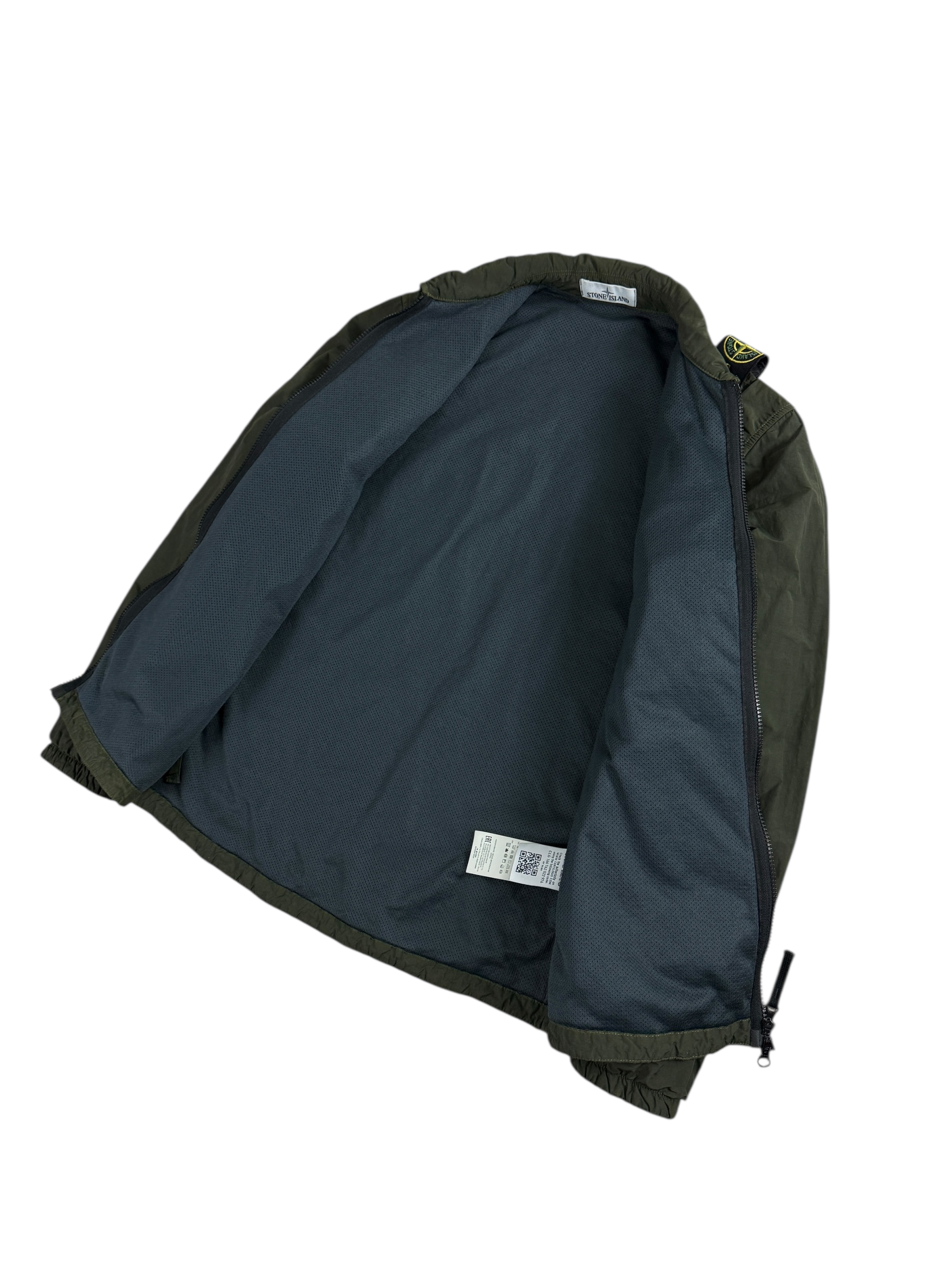 Veste Stone Island kaki taille M - Logo et étiquette