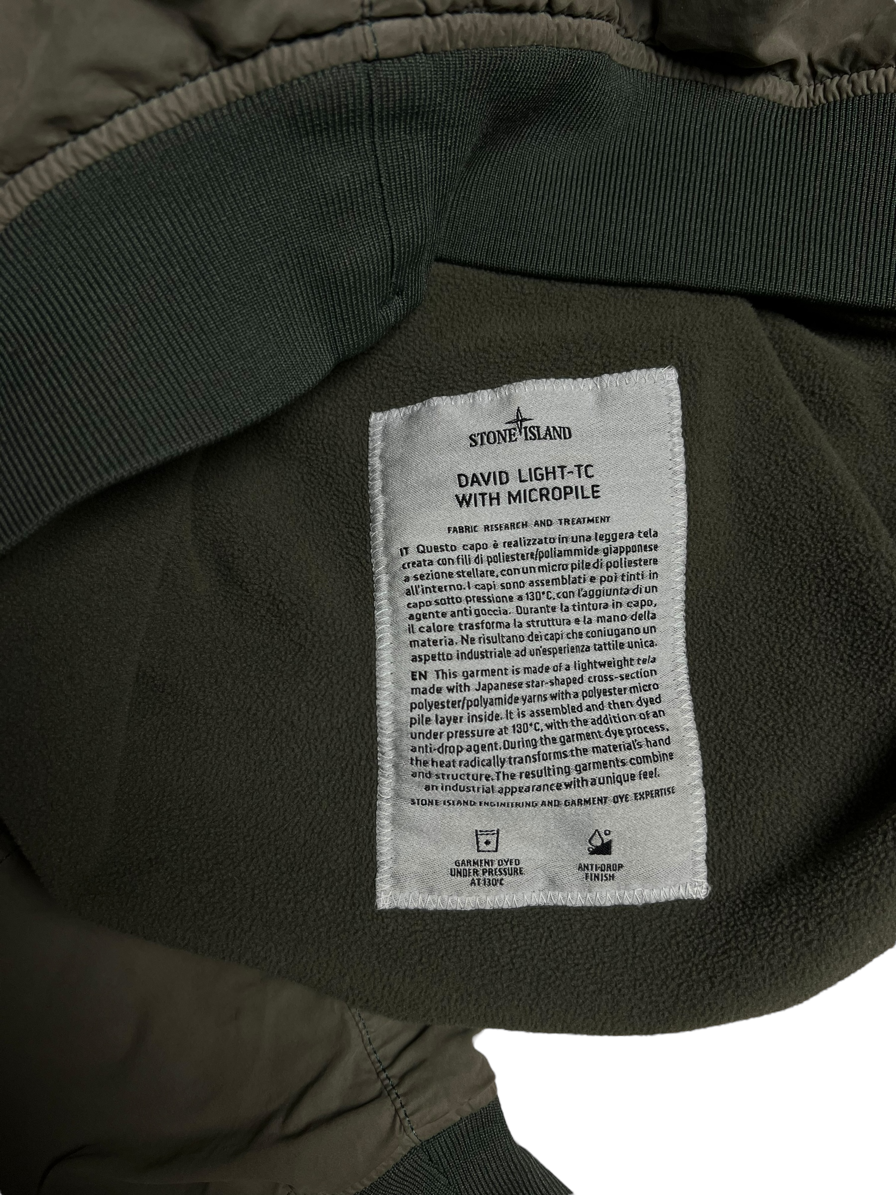 Veste Stone Island kaki taille S - Vue côté