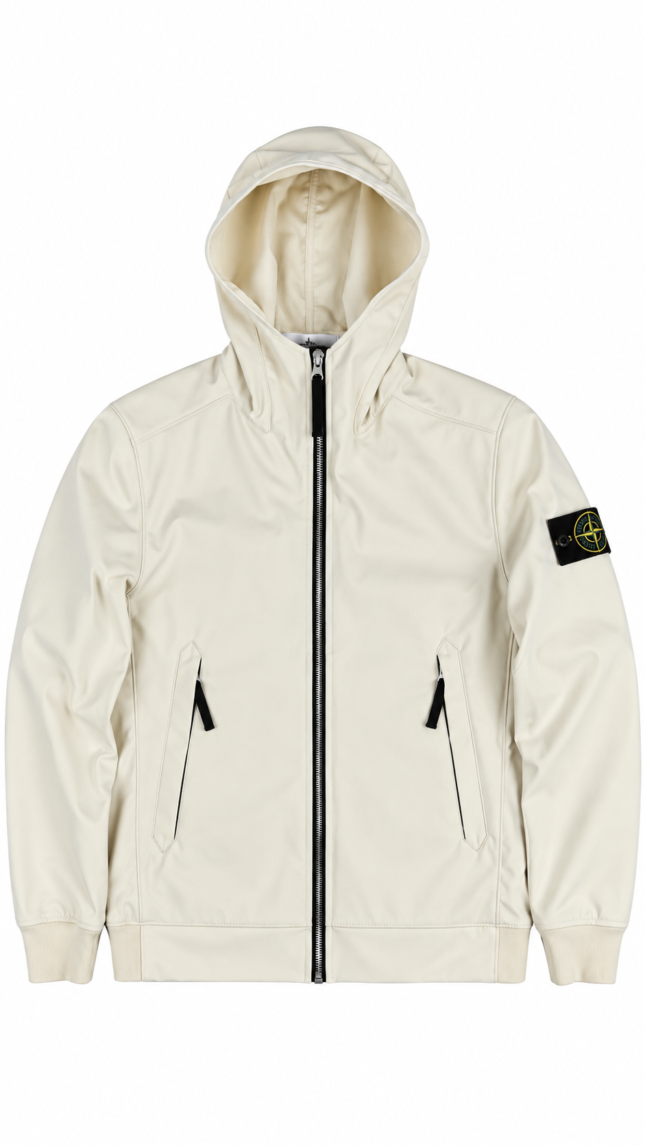 Veste Stone Island Light Soft Shell-R à Capuche crème taille S, seconde main authentifiée NB08 — vue 1