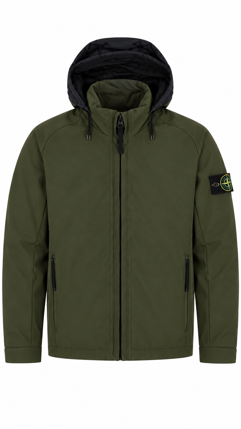 Veste Stone Island Light Soft Shell-R kaki taille XL, seconde main authentifiée NB08 — vue 1