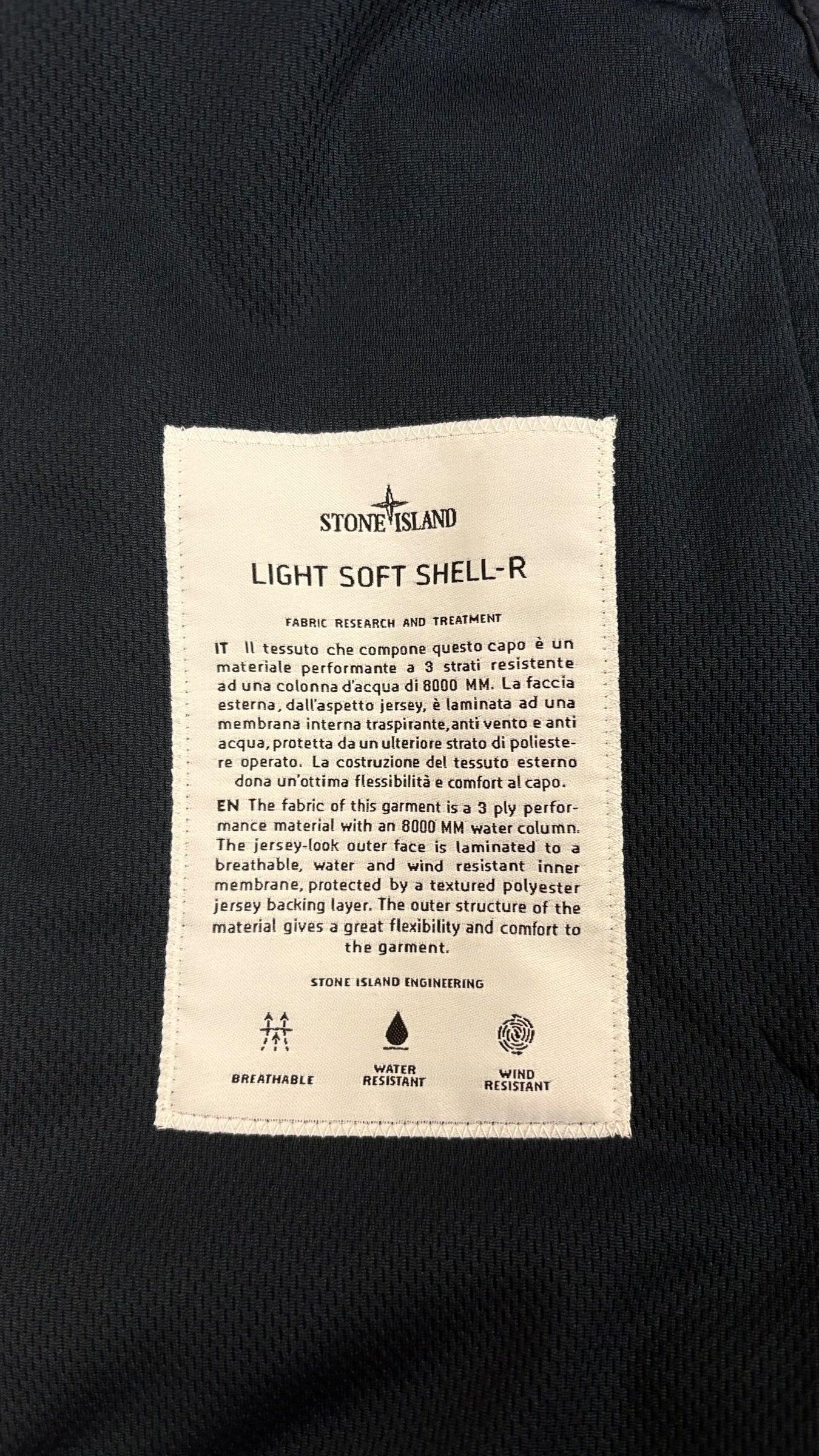 Veste Stone Island marine taille M - Détail