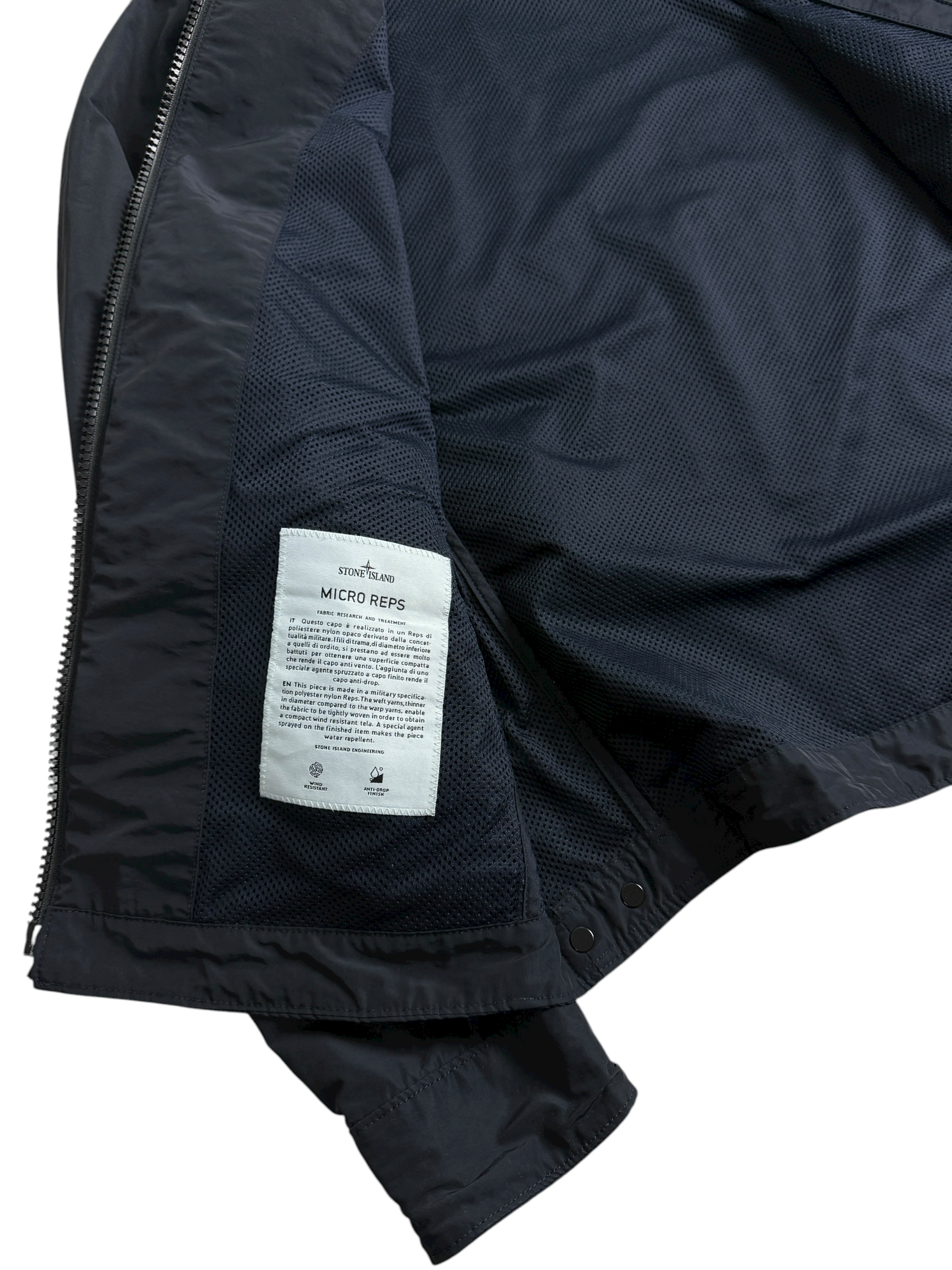 Veste Stone Island marine taille M - Logo et étiquette