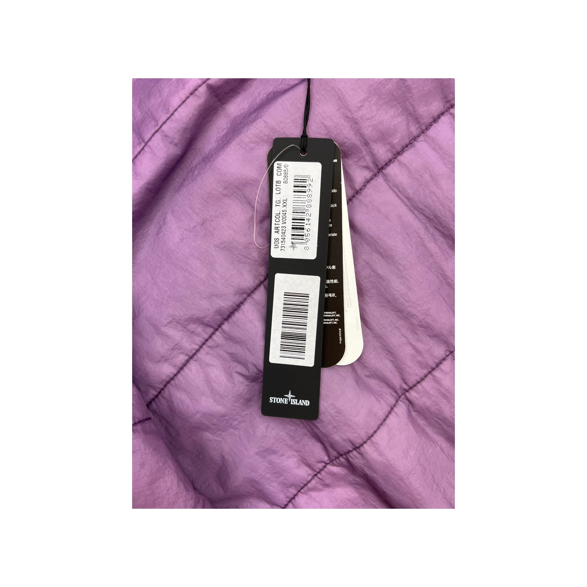 VESTE STONE ISLAND GARMENT DYED CRINKLE REPS NY WHITH PRIMALOFT - NB08